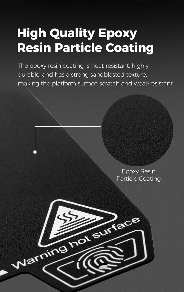 صفحه ساخت رزین اپوکسی ارتقا یافته کرالیتی K2 پلاس (370 * 370 میلی متر)، بدون صفحه فولادی انعطاف پذیر مغناطیسی، چسبندگی عالی، صافی بالا، پلتفرم پرینتر سه بعدی برای K2P صفحه ساخت رزین اپوکسی ارتقا یافته کرالیتی K2 پلاس (370 * 370 میلی متر)، بدون صفحه فولادی انعطاف پذیر مغناطیسی، چسبندگی عالی، صافی بالا، پلتفرم پرینتر سه بعدی برای K2P