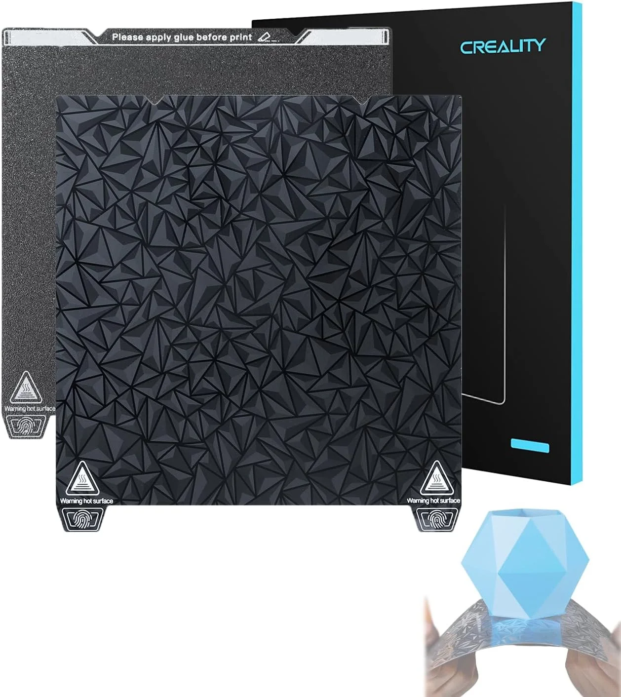 صفحه چاپ دو طرفه ارتقا یافته کرالیتی 235*235 میلی متر (PEO براق + PEI پوشش داده شده)، صفحه فولادی انعطاف پذیر مغناطیسی، صفحه چاپگر سه بعدی برای K1/Ender-3 S1/5 S1/3 S1Pro/3/3 Pro/3S/3V2/Ender-5/5S/5Pro