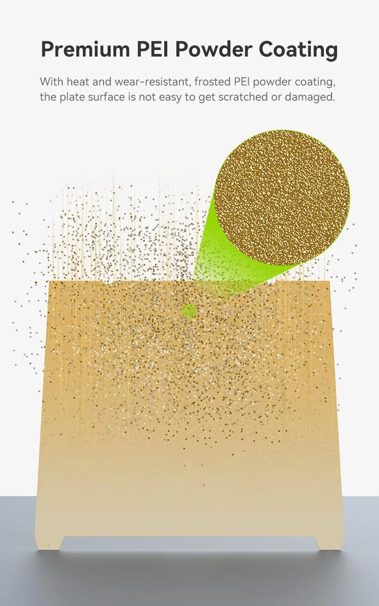کیت صفحه ساخت طلایی PEI کرالیتی K1 Max (315 * 310mm)، بدون برچسب مغناطیسی نرم، پلتفرم پرینتر سه بعدی برای Ender-3 V3 Plus/CR-10 Smart/Pro/Ender-3 Max/Max Neo/10S PRO/PRO V2/10 V2/V3/CR-X