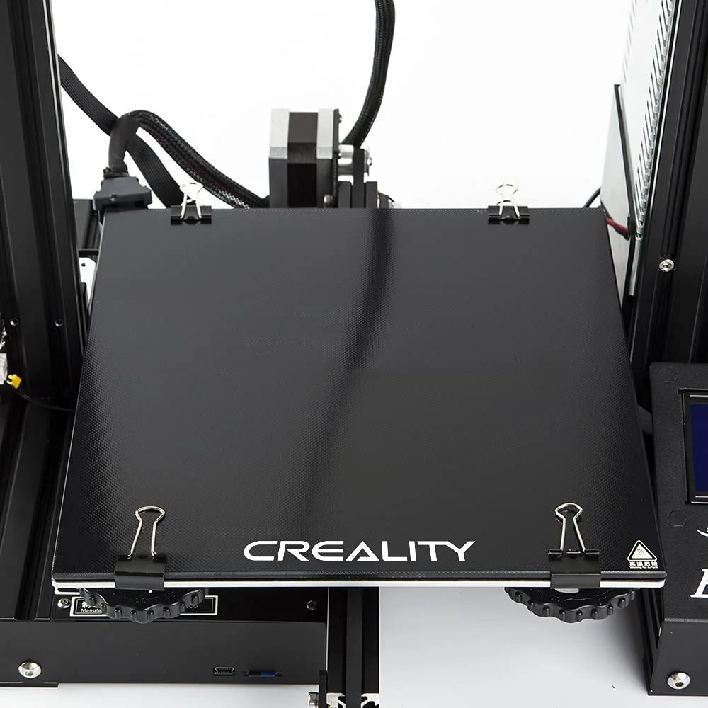 صفحه شیشه ای پرینتر سه بعدی Creality Ender 3، صفحه ساخت شیشه ای حرارت دیده ارتقا یافته برای Ender 3/Ender 3 Pro/Ender 3 Neo/Ender 3 V2 Neo/Ender 3 S1/Ender 5 Pro، ابعاد 235x235x4 میلی متر