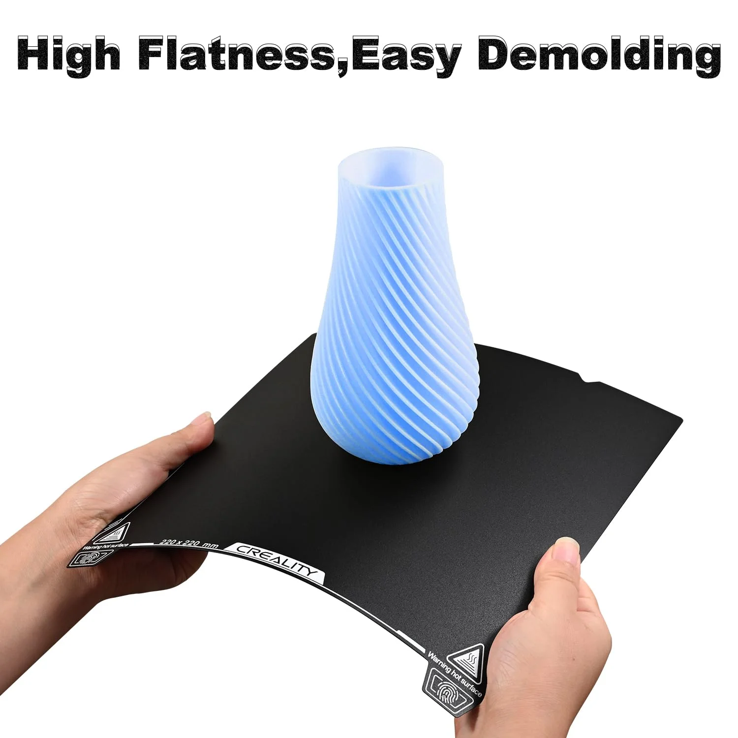 صفحه ساخت PEI بافت‌دار مغناطیسی فنری انعطاف‌پذیر برای Ender 3/Ender 3 V2/Ender 3 V3 KE/Ender 3 V3 SE/K1/K1C ابعاد 235x235 میلی‌متر