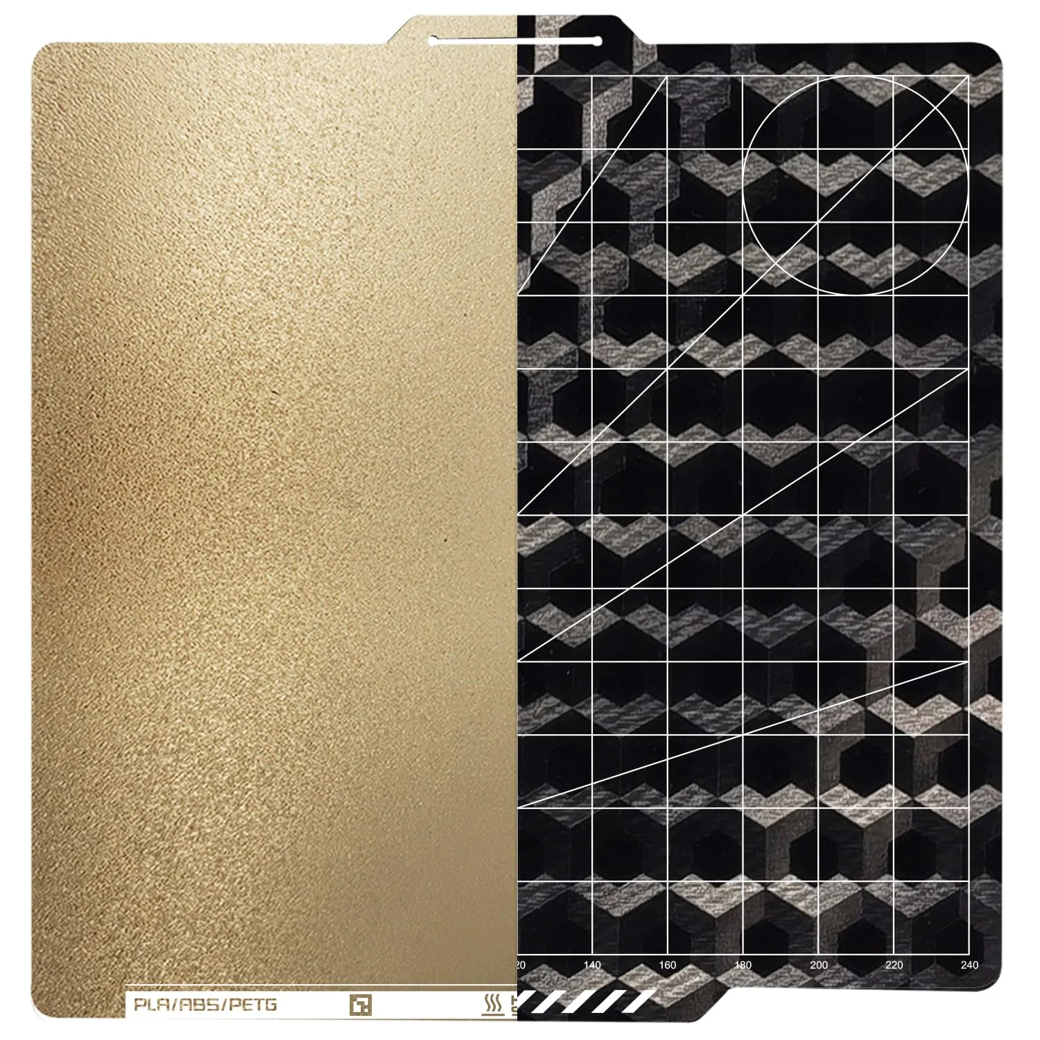 صفحه ساخت برای پرینترهای سه بعدی Bambu-Lab P1S P1P X1C X1E A1، ورق فولادی فنری دو طرفه PEH+PEI، اندازه 257x257 میلی متر