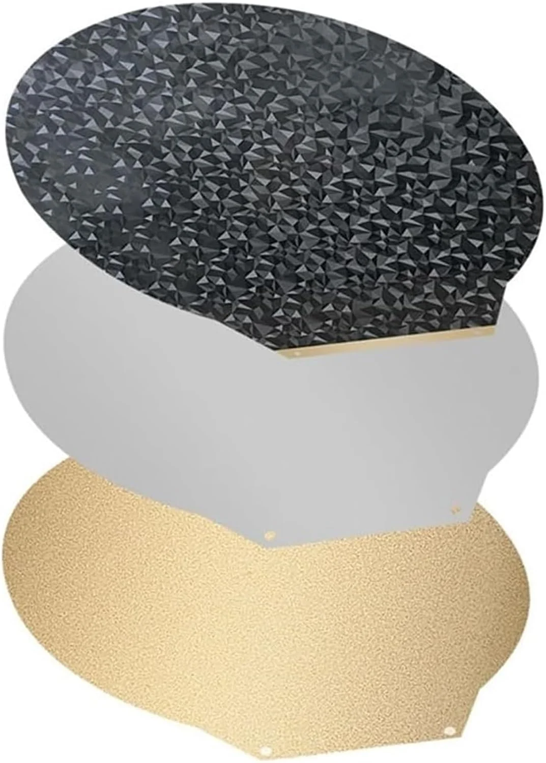 صفحه ساخت گرد PEO PEI به قطر 309 میلی‌متر سازگار با پرینتر سه بعدی Flsun V400، کیت جدید دو طرفه انعطاف پذیر صاف مغناطیسی PEO و بافت دار PEI، صفحه تخت فولادی فنری (بدون پایه)