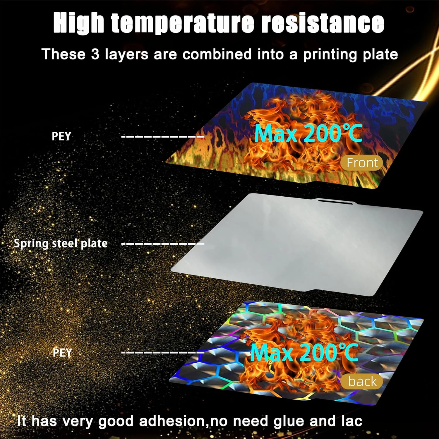 صفحه ساخت برای Bambu Lab X1C/X1/X1E/P1P/P1S/A1: صفحه ساخت GOMENL A1، صفحه X1C، صفحه P1S برای پرینتر سه بعدی Bambu Lab، صفحه فولادی فنری با بافت صاف 257x257 میلی متر