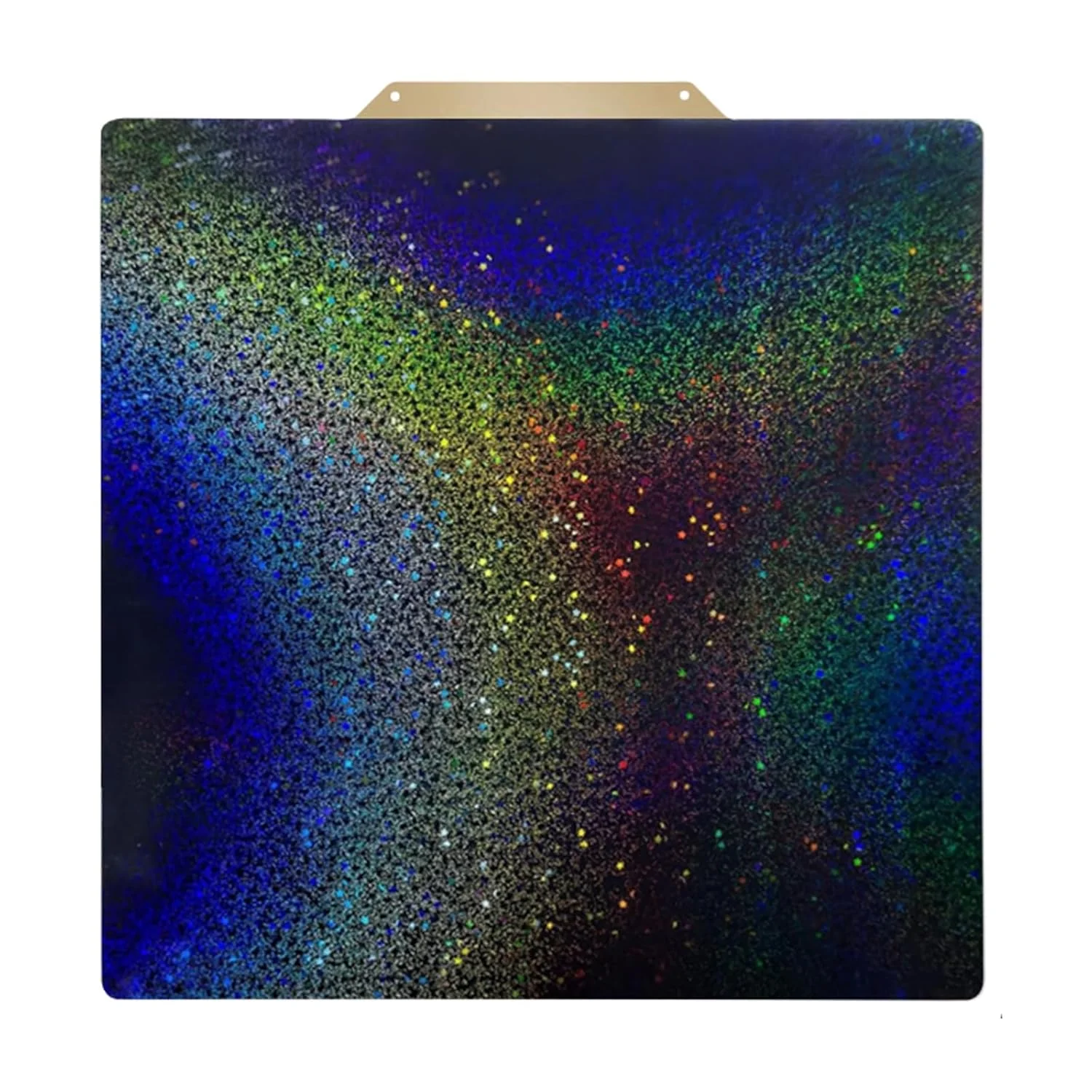 صفحه ساخت دو طرفه BORDSTRACT، صفحه فولادی فنری انعطاف پذیر با فیلم رنگی PEI Spray + PEY، ابعاد 377x370 میلی متر، بدون پایه مغناطیسی نرم، مناسب برای اکثر مدل های پلتفرم چاپگر سه بعدی