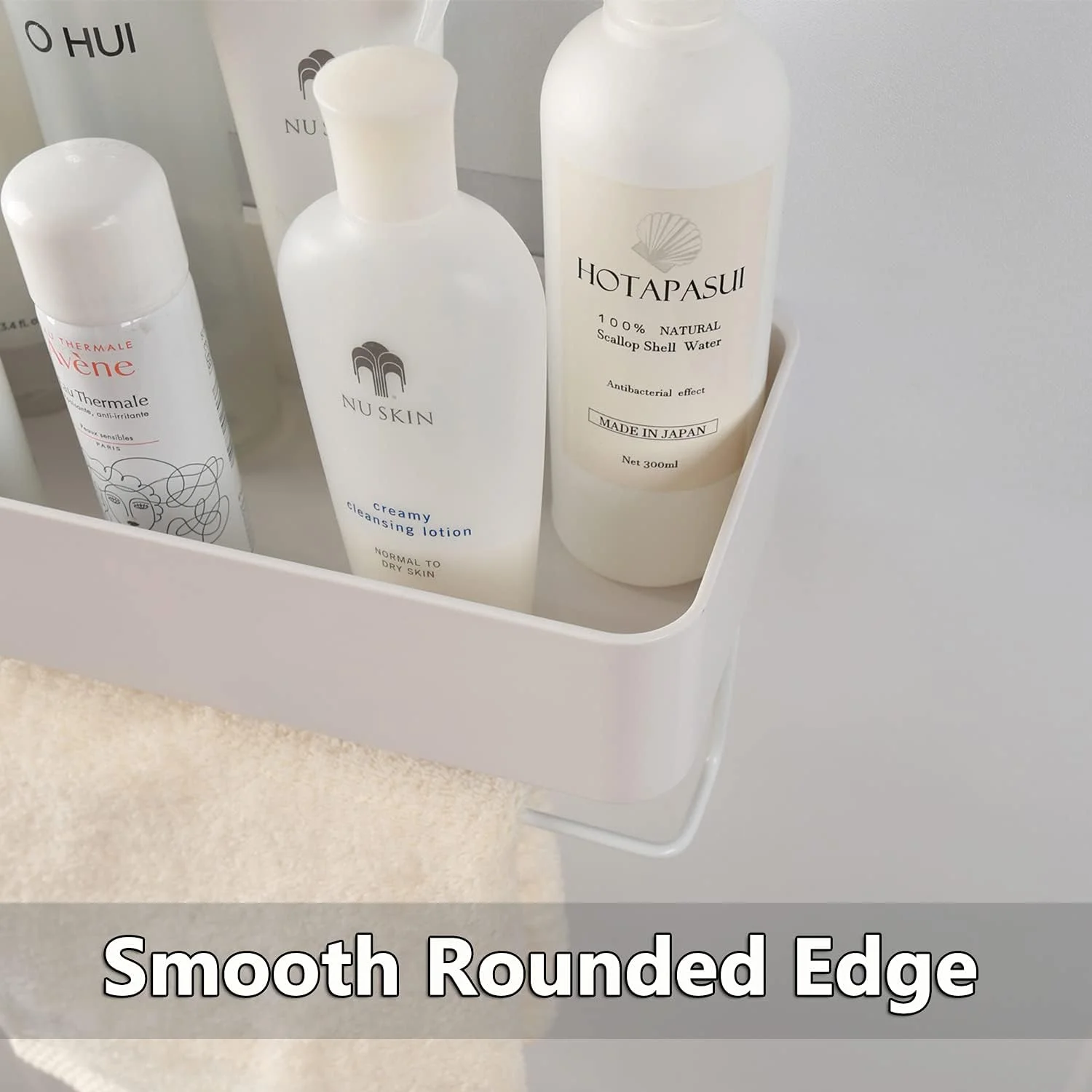 قفسه دیواری چسبی حمام MORNITE، قفسه آویز نظم دهنده دوش حمام بدون نیاز به سوراخکاری، نگهدارنده شامپو، صورتی