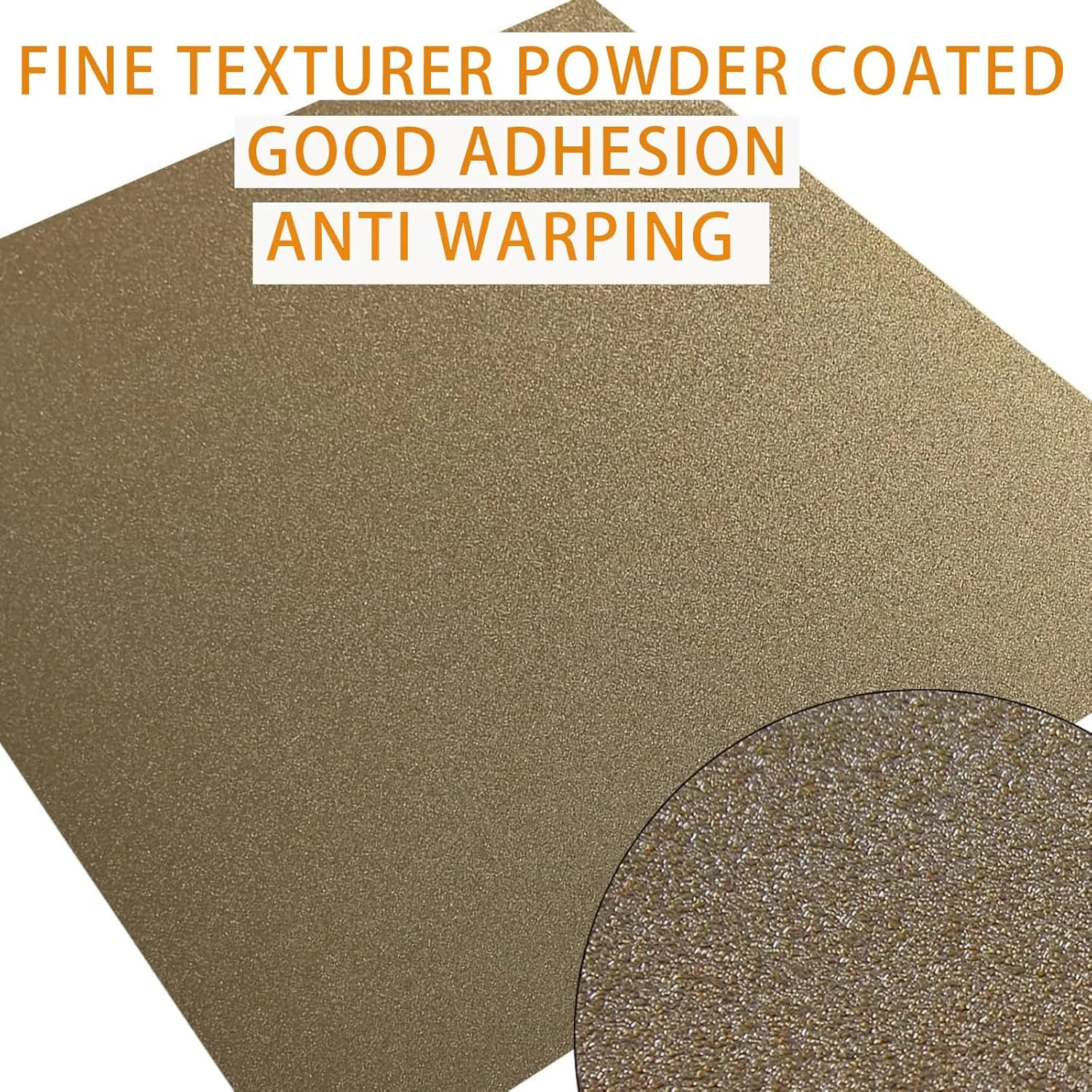 صفحه ساخت دو طرفه بافت پودری ظریف پروسا XL، ابعاد 365x365 میلی‌متر / 14.37x14.34 اینچ، پلتفرم پرینتر سه بعدی، ورق فولادی فنری انعطاف پذیر و قابل جابجایی