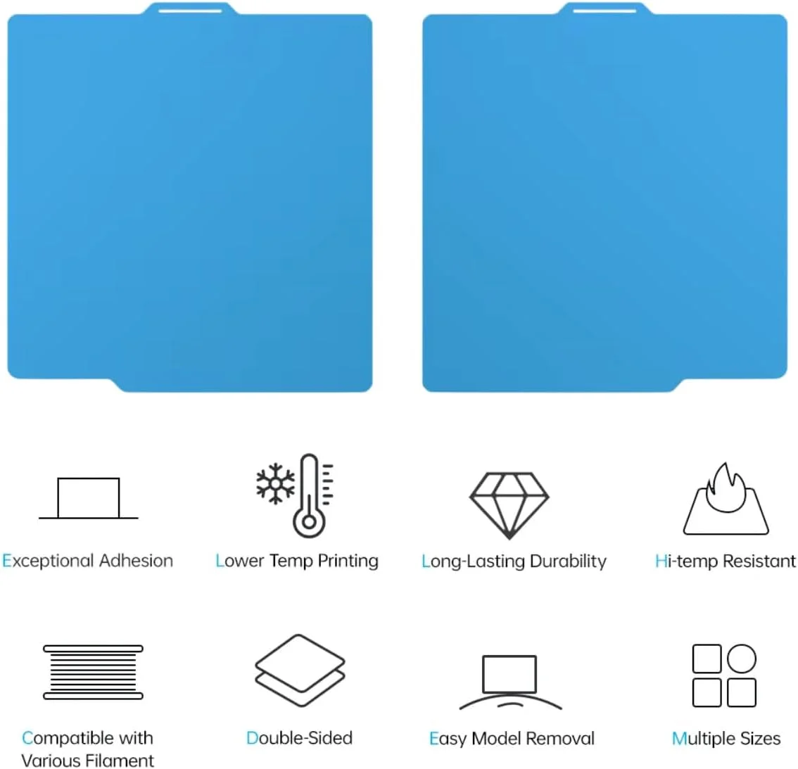 صفحه خنک کننده برای Bambu X1 Carbon، صفحه خنک کننده برای Bambu X1، صفحه PEI برای Bambu Lab P1S P1P X1C X1 A1، صفحه ساخت سرد PEI با دمای پایین برای PLA PETG با چسبندگی خوب