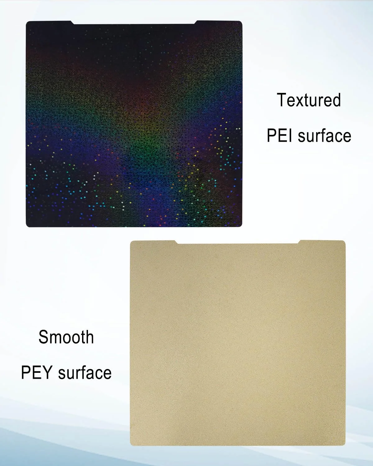 صفحه ساخت پلتفرم سه بعدی مناسب برای Prusa i3 MK3S+ PEY صاف، ارتقا یافته با ورق فولادی فنری PEI با بافت آهنربایی نرم، پوشش تخت داغ مناسب برای تخت چاپگر MK2 MK52 MK3 MK3S MK4، 254x241 میلی متر