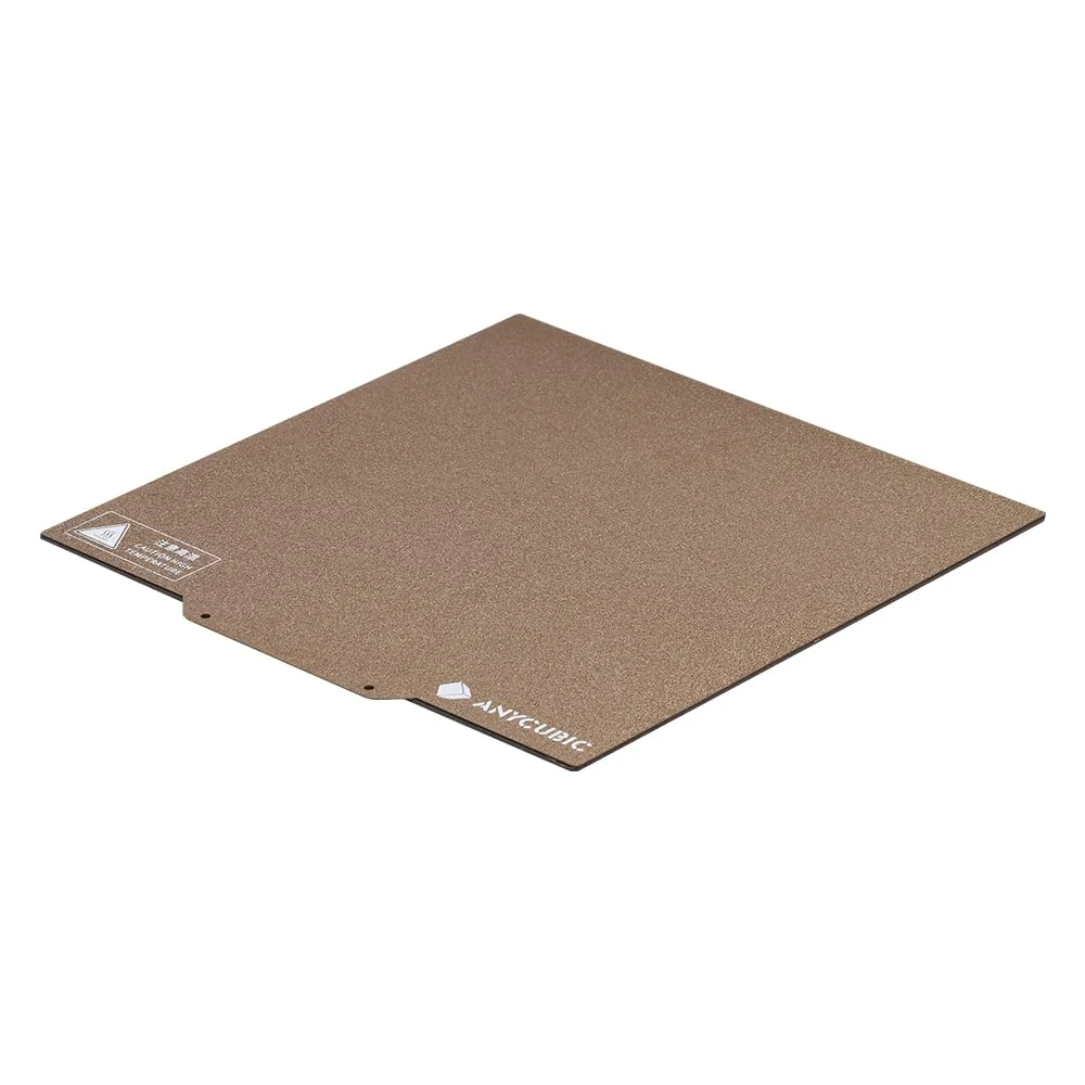 صفحه مغناطیسی فولادی فنری PEI انی‌کیوبیک، سازگار با Anycubic Kobra 2، Anycubic Kobra، Anycubic Kobra Go، استحکام بالا، مقاومت حرارتی بالا، 28.6 در 28.6 در 4.3 سانتی‌متر