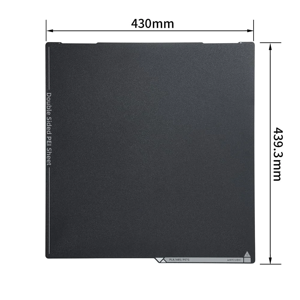 صفحه ساخت مغناطیسی فولادی فنری PEI انی کیوبیک با چسبندگی قوی تر، سازگار با پرینتر سه بعدی Anycubic Kobra 3 Max و Anycubic Kobra 3 Max Combo، جابجایی آسان 420 * 420 میلی متر