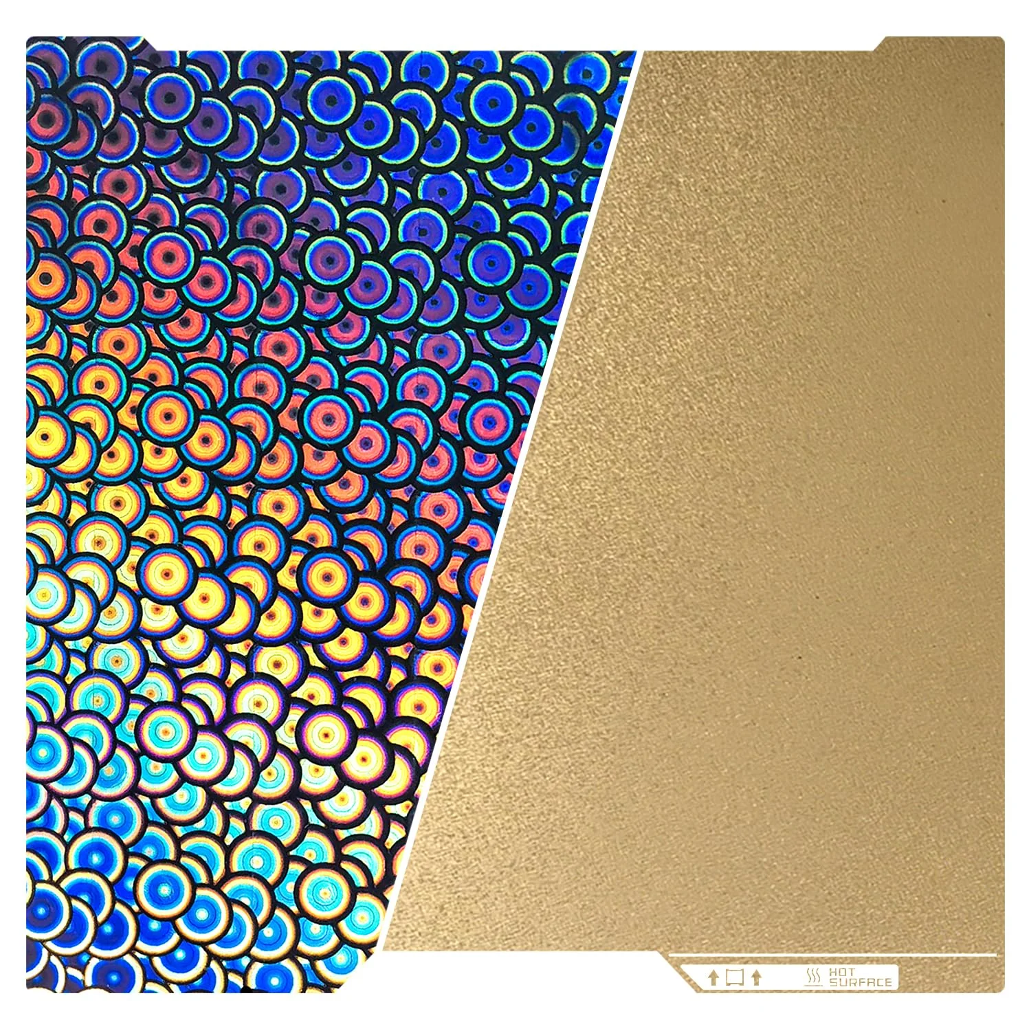 صفحه ساخت دو طرفه PEK PEI با ابعاد 355x346mm، پلتفرم تخت چاپ فنری قابل جابجایی و انعطاف پذیر فولادی گرم شده برای پرینتر سه بعدی Bambu Lab H2D