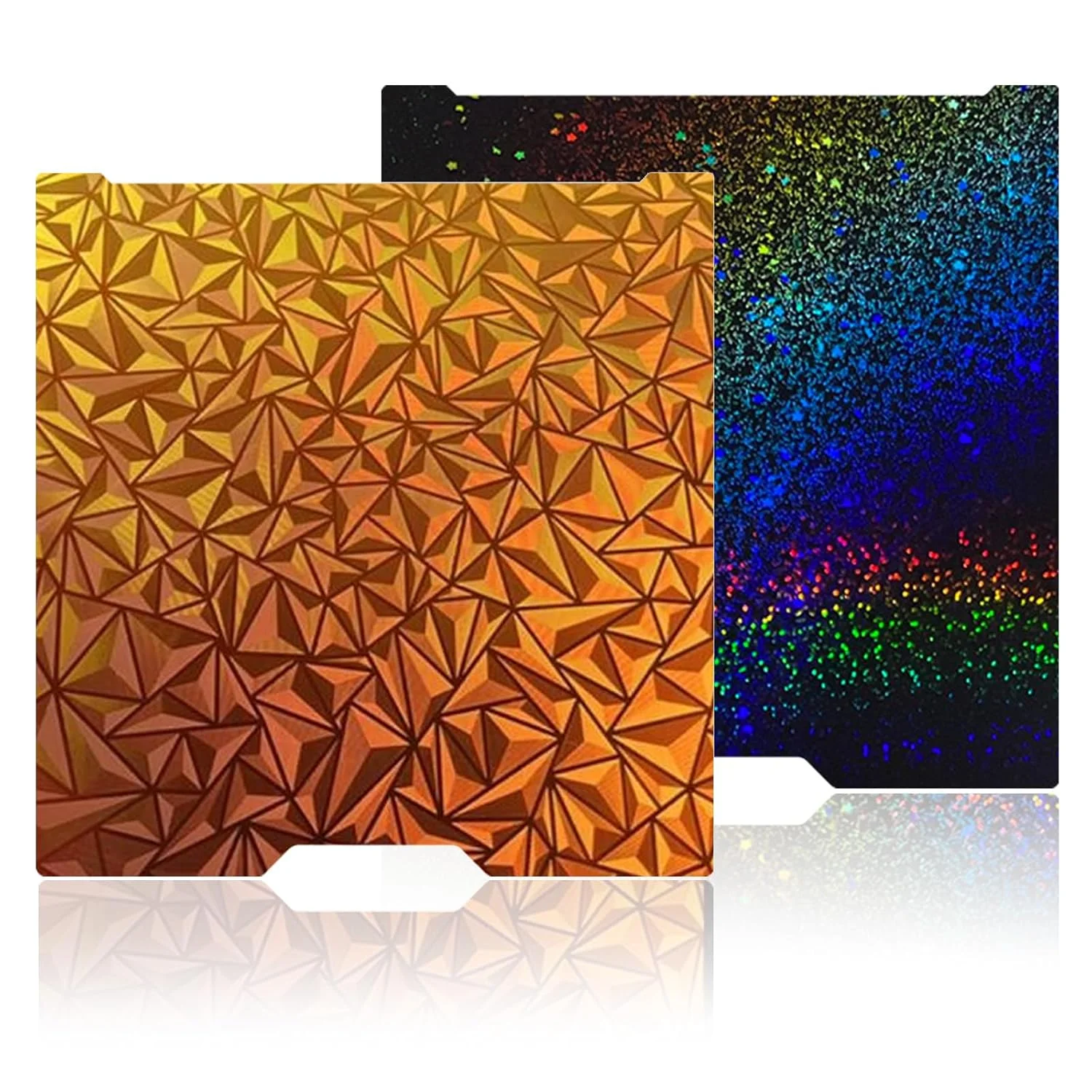 صفحه ساخت دو طرفه آفتاب‌پرست PEO+PEY ستاره‌ای JUUPINE H2D، اندازه ۳۵۵x۳۴۶ میلی‌متر، پلتفرم تخت چاپ گرم شونده فولادی فنری انعطاف‌پذیر و قابل جابجایی برای پرینتر سه بعدی لیزری Bambu Lab H2D/H2D