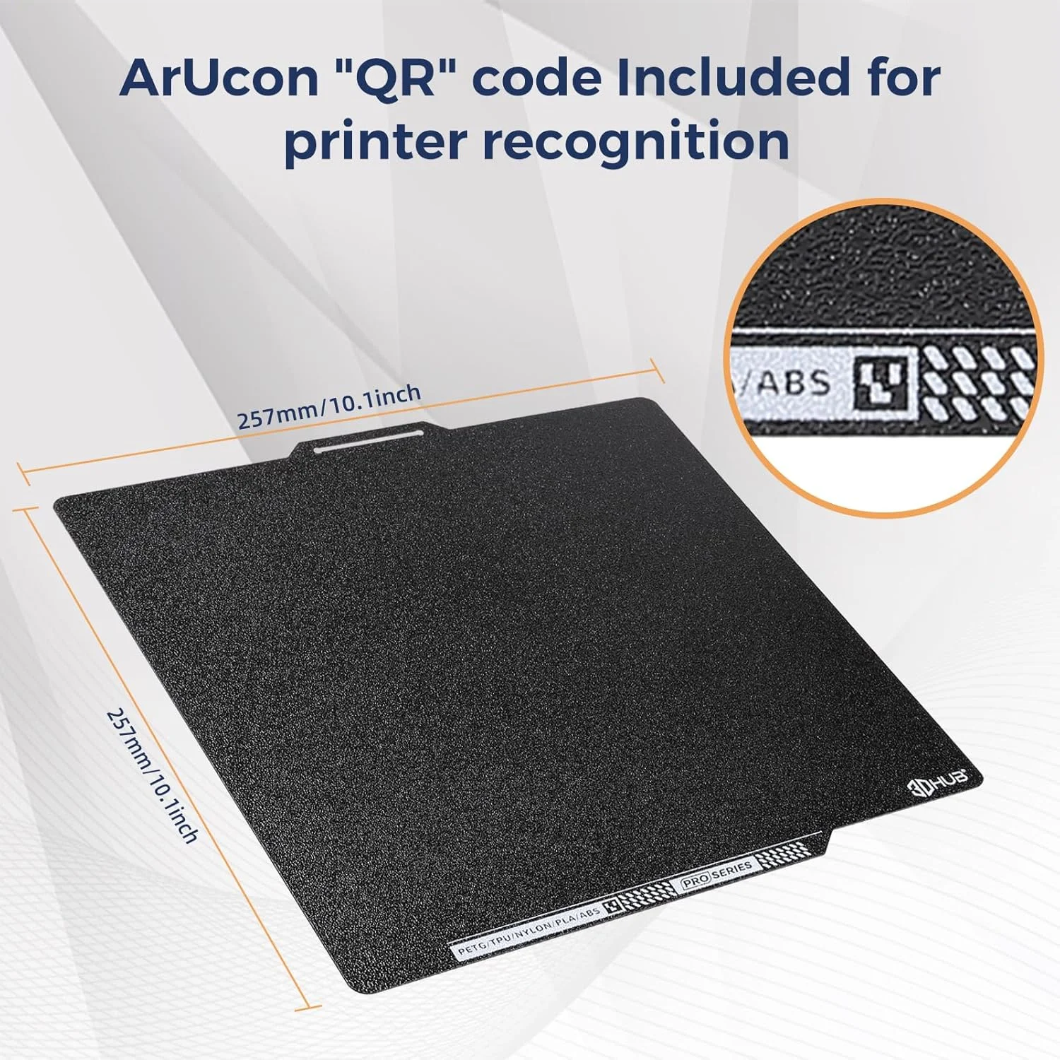 صفحه PEI دو طرفه 257x257 میلی متر برای پرینتر سه بعدی Bambu Lab X1/X1C/P1P (257x257 میلی متر، PEI با بافت دوگانه (مشکی))