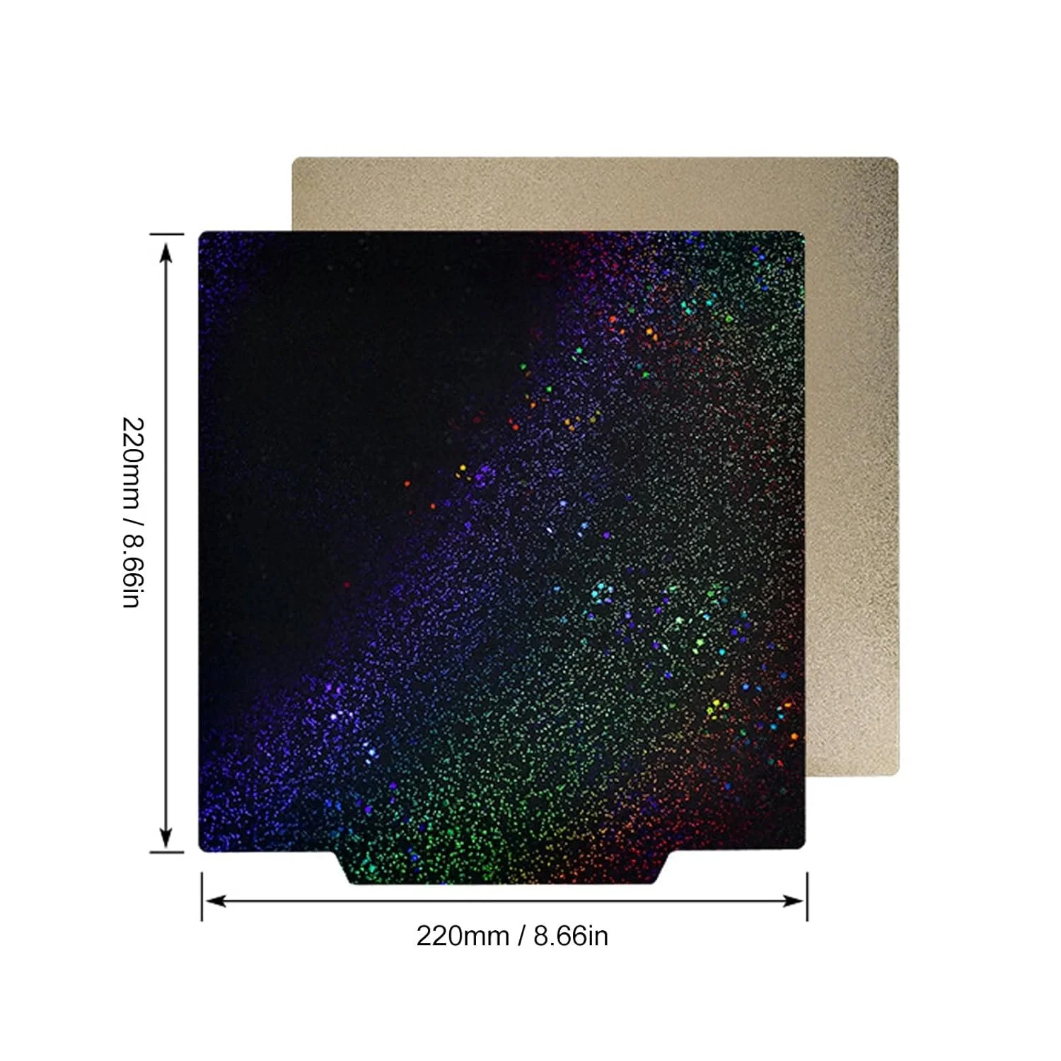 صفحه ساخت دو طرفه فنری فولادی 220x220 میلی‌متری PEY PEI برای پرینترهای سه بعدی Ender 5 S1، Ender 3، Ender 5 Pro، مناسب برای PLA، PETG، ABS