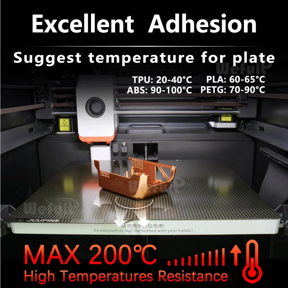 صفحه ساخت کوبرا S1، ابعاد 264x276 میلی‌متر، مناسب برای پرینتر سه بعدی Anycubic Kobra S1 Combo، دارای تکنولوژی حکاکی ضخیم شده 0.5 میلی‌متری ارتقا یافته، صفحه فولادی فنری انعطاف پذیر با طرح لانه زنبوری + مربعی دو طرفه، پلتفرم پرینتر سه بعدی