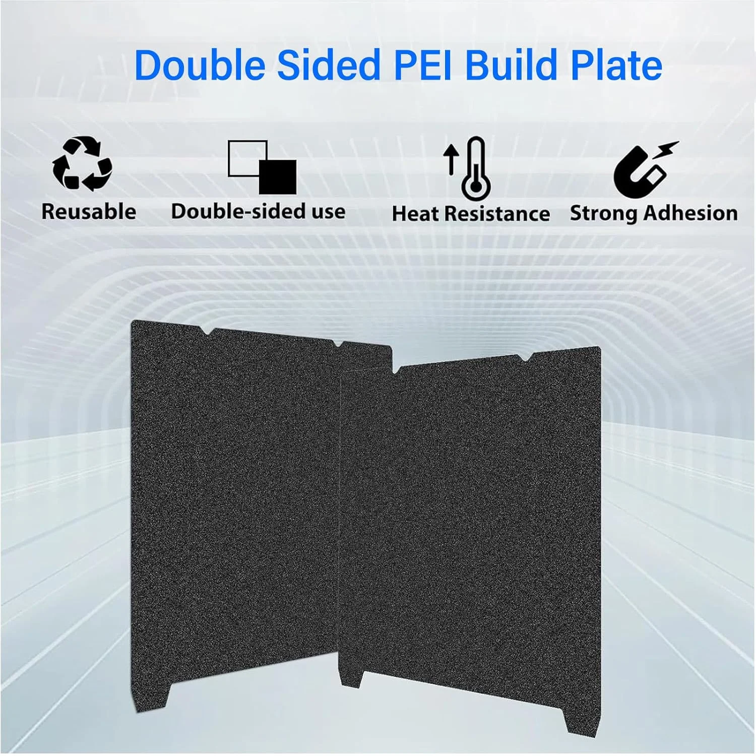 صفحه ساخت دو طرفه PEI، پلتفرم چاپگر سه بعدی 235x235 میلی‌متری، صفحه ساخت فولادی فنری انعطاف‌پذیر با سوراخ موقعیت‌یابی پیچ برای Ender 3 S1 S1 Pro V3 KE SE