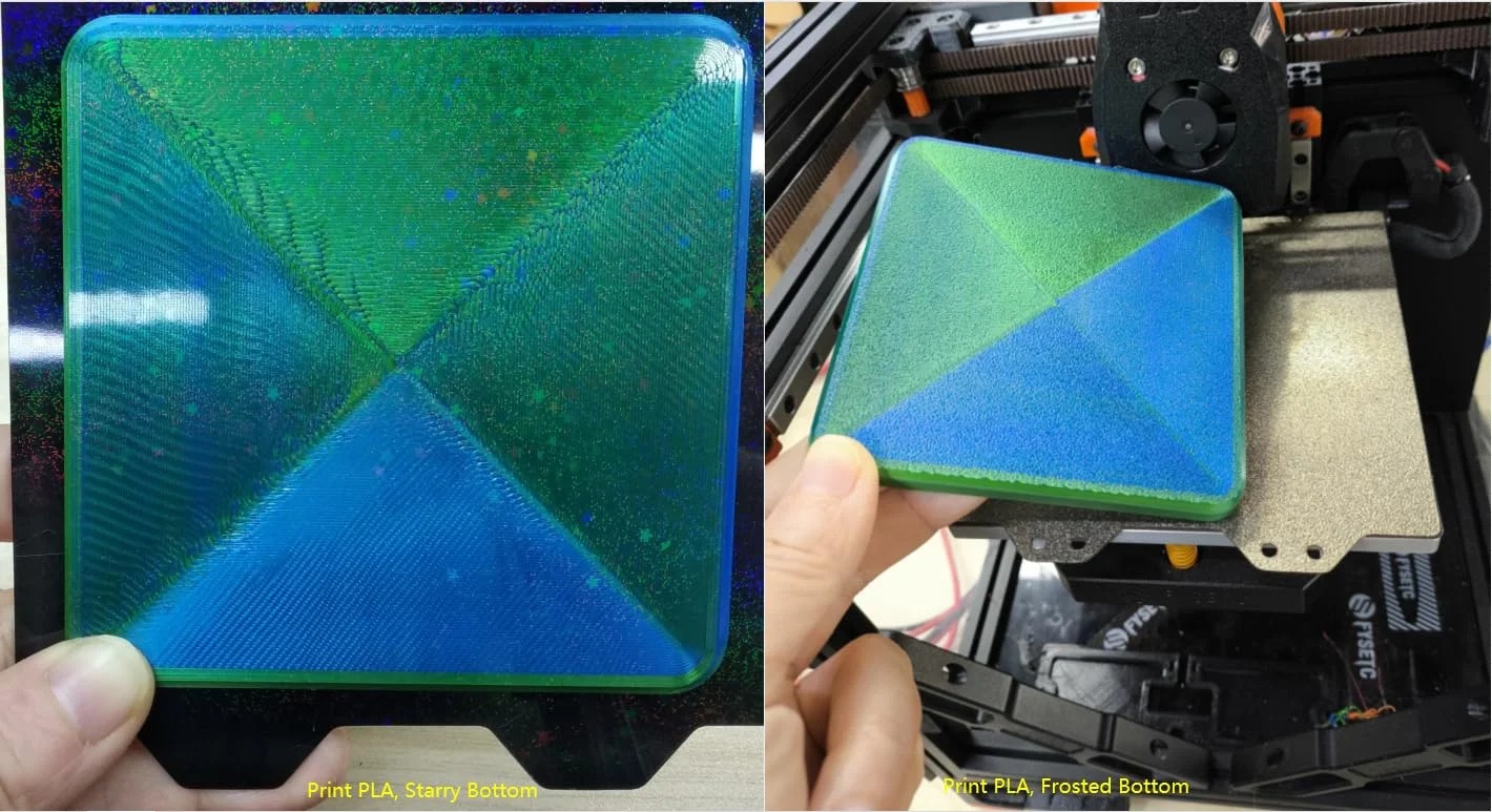 صفحه ساخت FYSETC با روکش PEY ابعاد 120mm x 120mm برای پلتفرم پرینتر سه بعدی Voron0: PEY صاف رنگی - ورق فولادی فنری دو طرفه PEI با بافت و برچسب، بستر چاپ قابل جابجایی برای Voron0.2