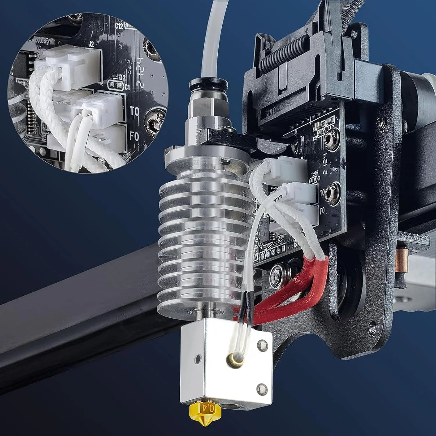 کیت اکسترودر پرینتر سه بعدی Tyenaza، کیت جایگزینی هات اند بلوک حرارتی هد پرینت سه بعدی نازل برنجی 24 ولت 40 وات قطعه کارتریج گرمایش سرامیکی چاپ با سرعت بالا برای لوازم جانبی پرینتر سه بعدی