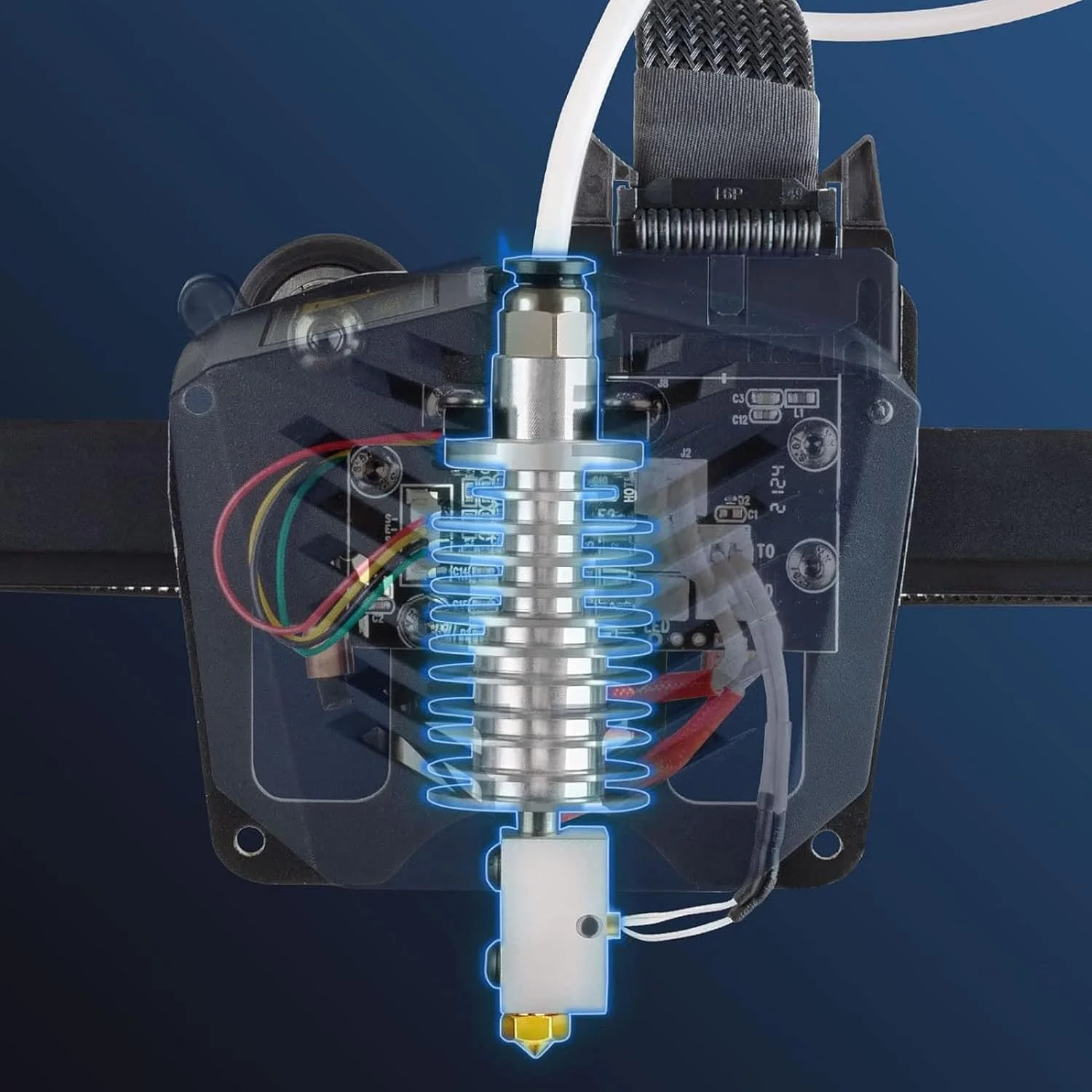 کیت اکسترودر پرینتر سه بعدی Tyenaza، کیت جایگزینی هات اند بلوک حرارتی هد پرینت سه بعدی نازل برنجی 24 ولت 40 وات قطعه کارتریج گرمایش سرامیکی چاپ با سرعت بالا برای لوازم جانبی پرینتر سه بعدی