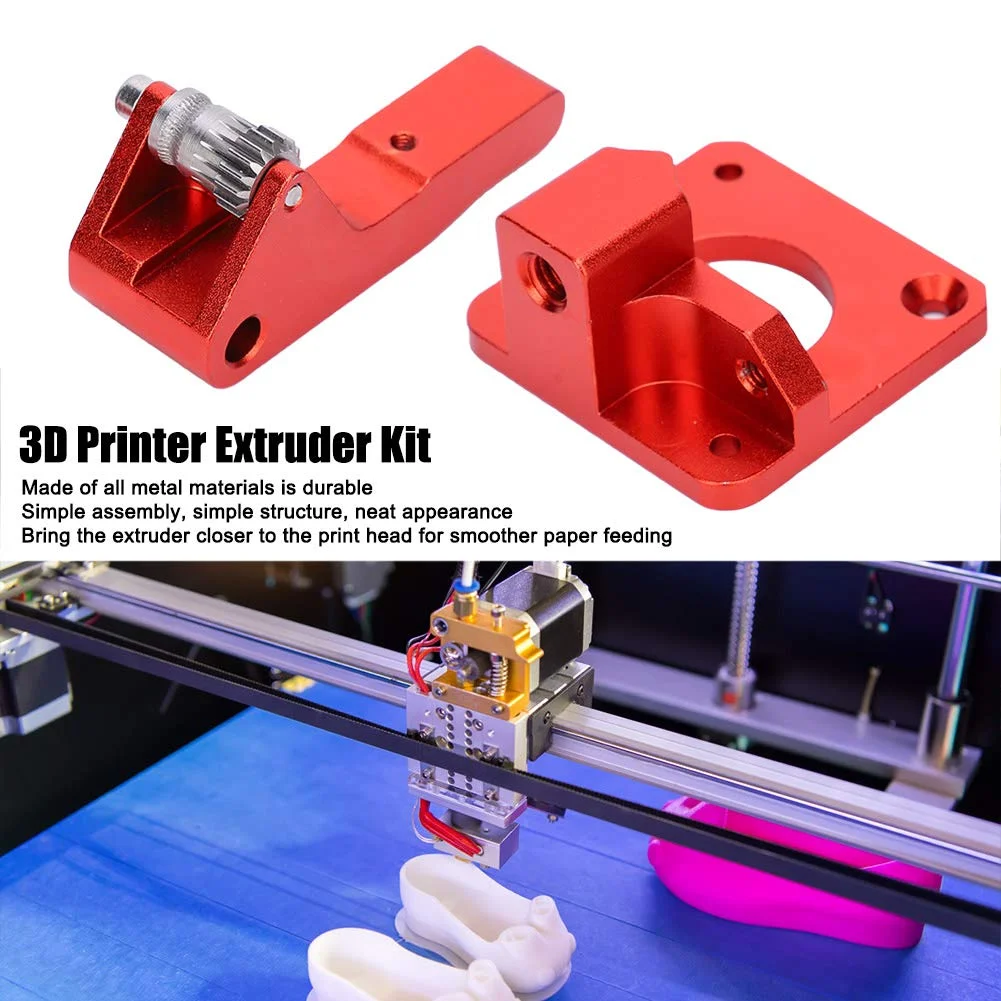 کیت اکسترودر پرینتر سه بعدی آلیاژ آلومینیوم قرمز با ریل لغزنده دوگانه برای فیلامنت 1.75 میلی متری سازگار با پرینترهای سه بعدی CR 10S