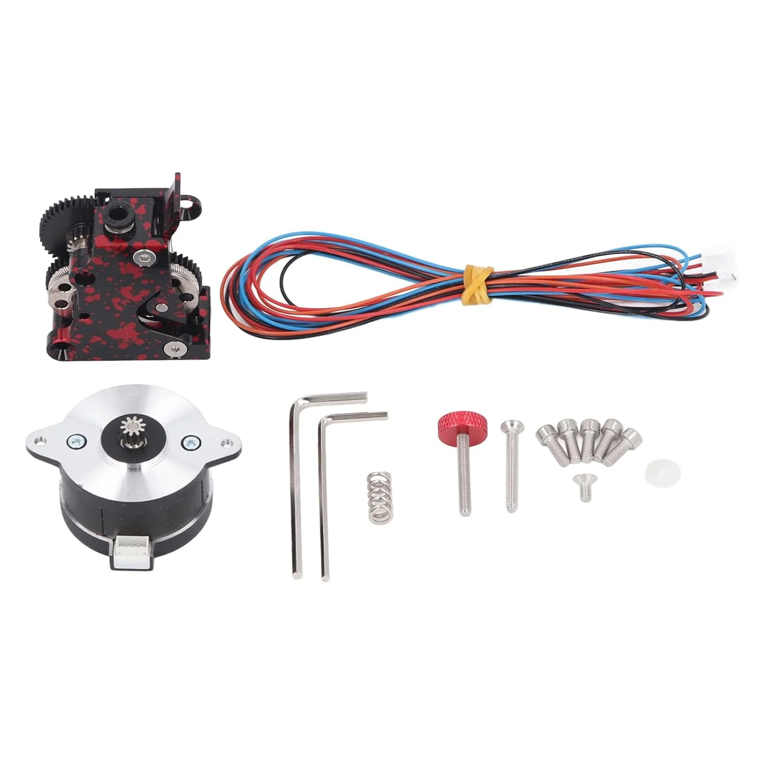 اکسترودر دوگانه تمام فلزی با چرخ‌دنده‌های کاهنده فولادی سخت‌کاری شده 36 میلی‌متری و موتور پله‌ای پرسرعت سازگار با پرینترهای سه بعدی Ender 3 V2 و CR10