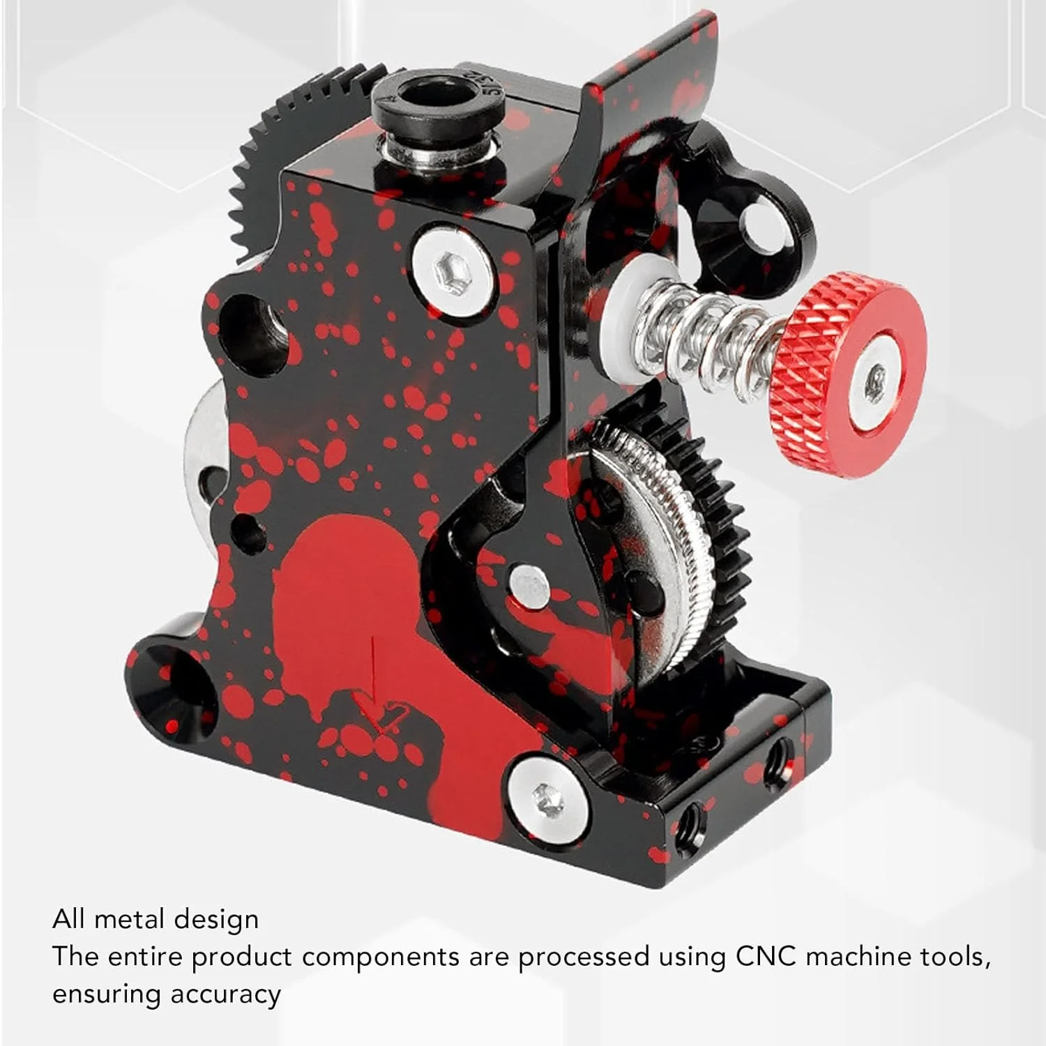 اکسترودر دوگانه تمام فلزی با چرخ‌دنده‌های کاهنده فولادی سخت‌کاری شده 36 میلی‌متری و موتور پله‌ای پرسرعت سازگار با پرینترهای سه بعدی Ender 3 V2 و CR10
