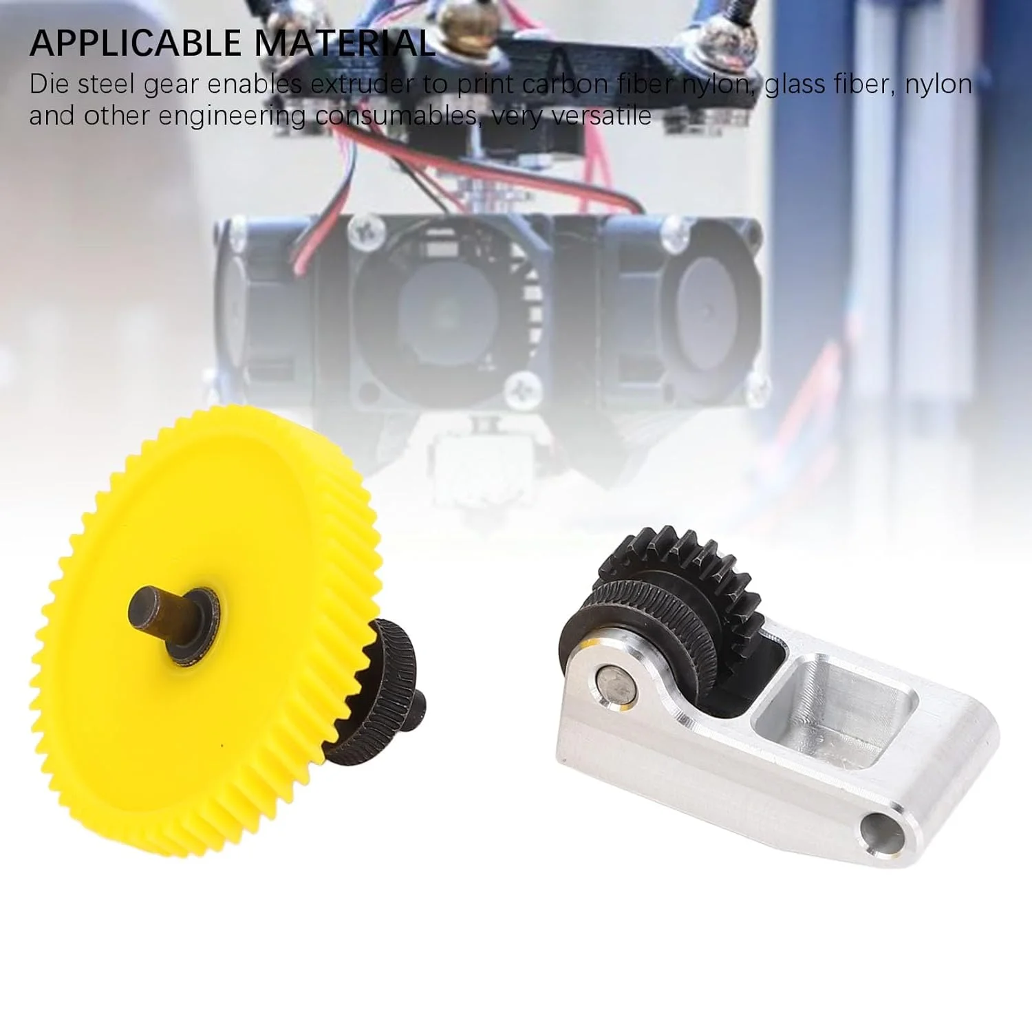 کیت دسته دنده اکسترودر پرینتر سه بعدی، محرک دنده ای، مجموعه تغذیه، فولاد قالب، CNC، آلیاژ آلومینیوم با سختی بالا، سازگار با Bambu Lab X1 C، P1P، P1S کیت دسته دنده اکسترودر پرینتر سه بعدی، محرک دنده ای، مجموعه تغذیه، فولاد قالب، CNC، آلیاژ آلومینیوم با سختی بالا، سازگار با Bambu Lab X1 C، P1P، P1S