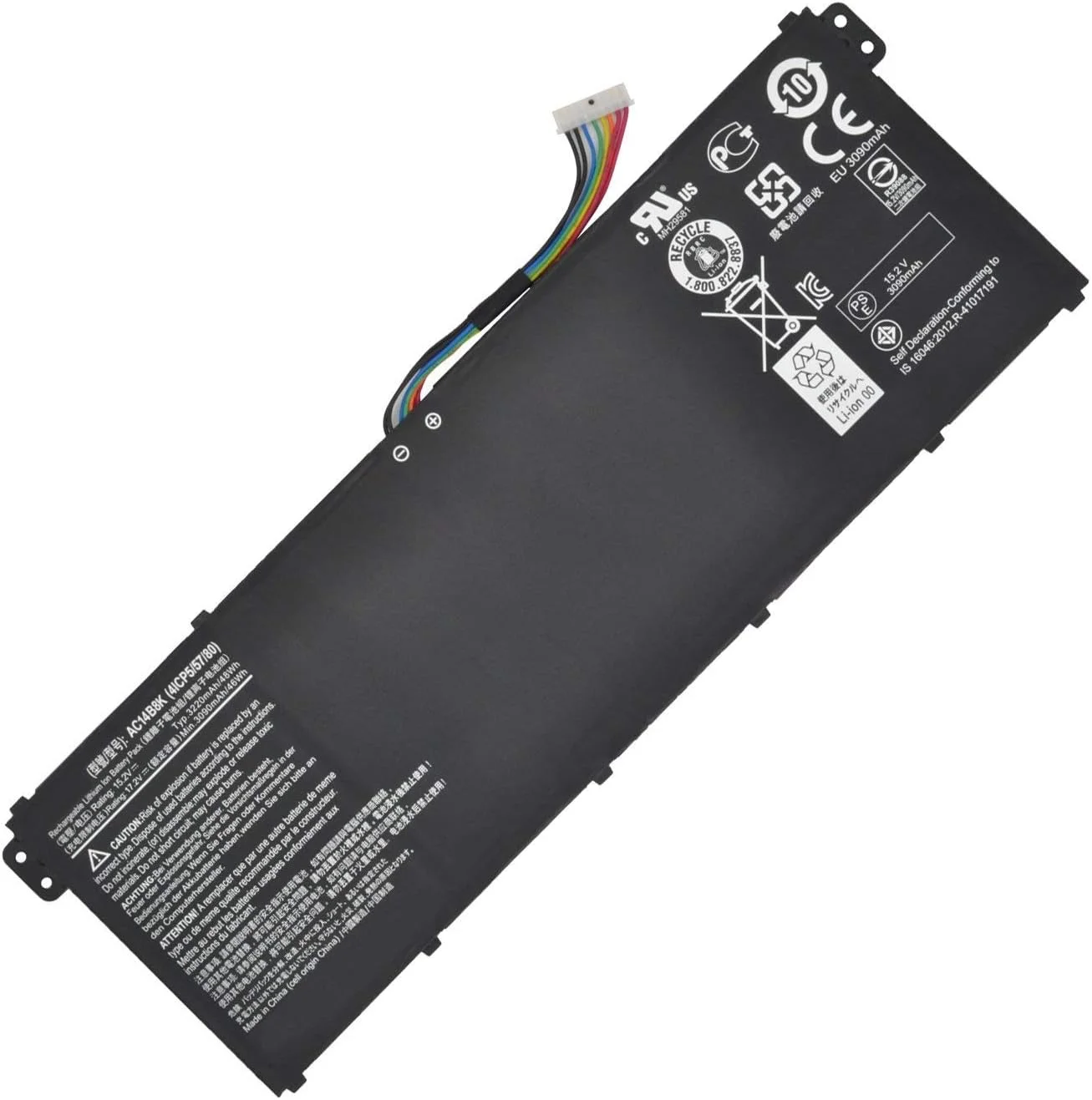 باتری جایگزین لپ تاپ HUBEI AC14B8K AP14B8K برای Acer Chromebook C730 C810 C910 CB3-111 CB5-311 CB5-571 CB3-531 Aspire ES1-311 ES1-411 ES1-421 ES1-431 ES1-520