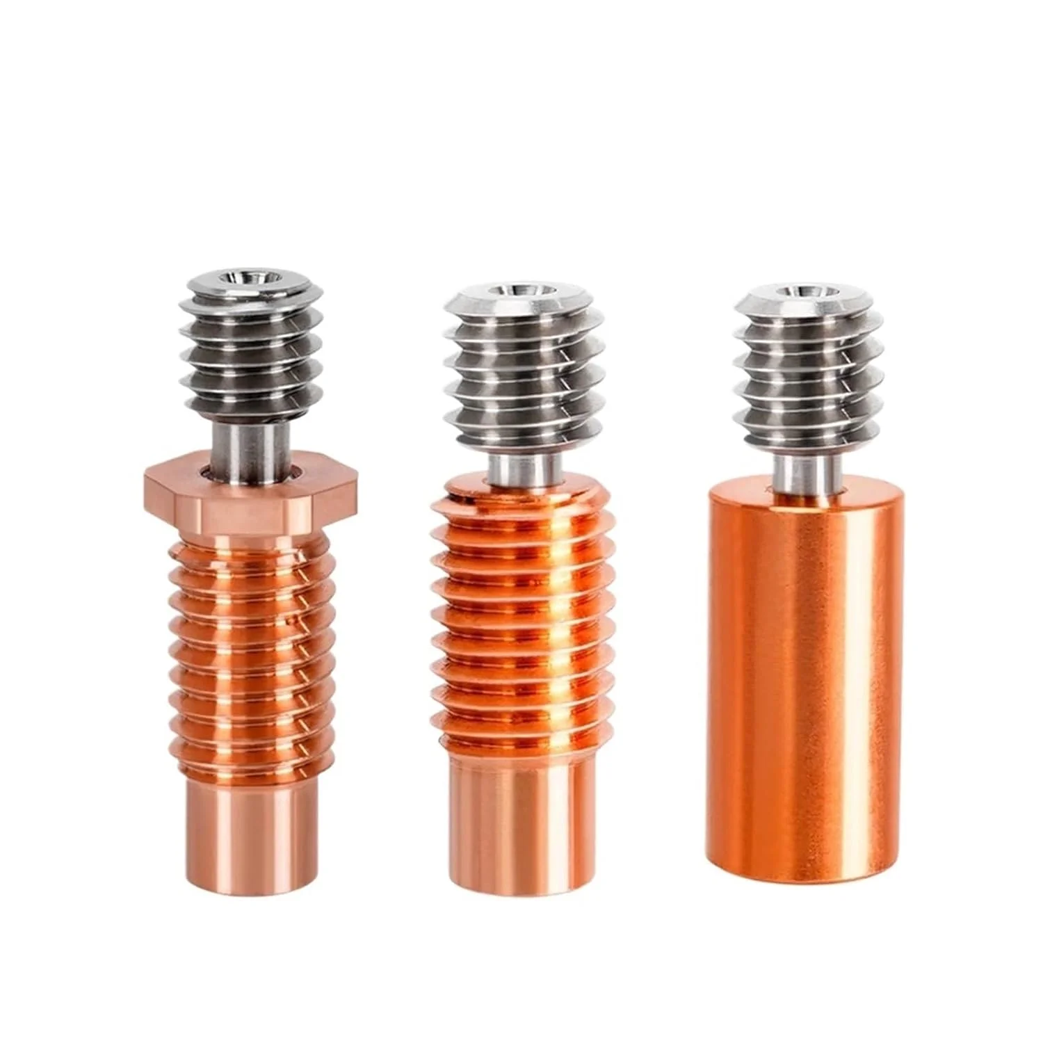 گلوگاه مسی تمام فلزی V6، اتصال حرارتی آلیاژ مس، نازل پرینتر سه بعدی برای بلوک گرمکن 1.75 میلی متری (نوع B، چهار عدد)