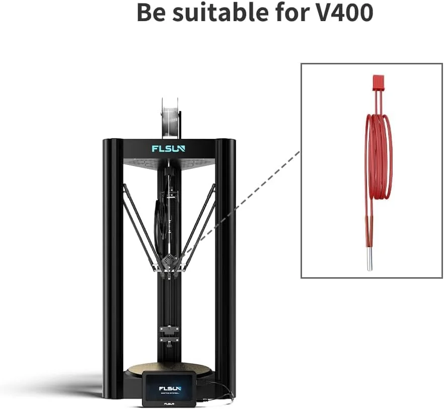کیت ترمیستور و کارتریج گرمکن پرینتر سه بعدی FLSUN V400، سنسور دمای بالا، تعویض سریع، قطعات هات اند اکسترودر، المنت لوله گرمایشی (2 ترمیستور و 2 کارتریج گرمکن)