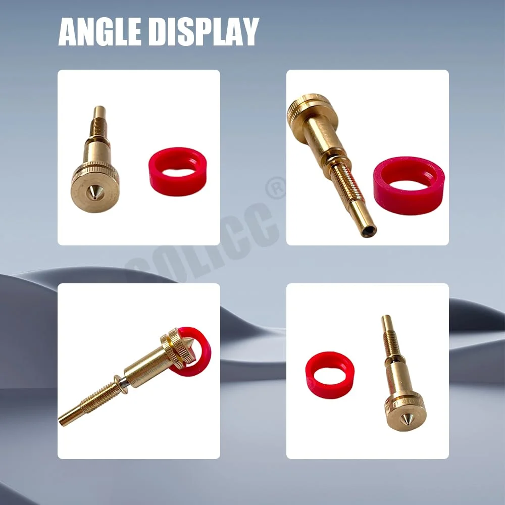 نازل برنجی تغییر سریع Revo با قطر 0.4 میلیمتر برای هاتاند E3D Revo، نازل پرینتر سه بعدی مقاوم در برابر سایش و دمای بالا، نصب آسان با دست، مهندسی دقیق برای اکستروژن روان نازل برنجی تغییر سریع Revo با قطر 0.4 میلیمتر برای هاتاند E3D Revo، نازل پرینتر سه بعدی مقاوم در برابر سایش و دمای بالا، نصب آسان با دست، مهندسی دقیق برای اکستروژن روان