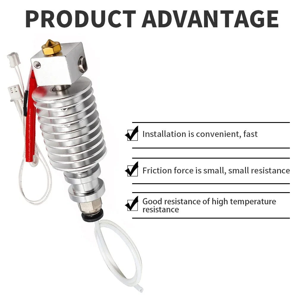 [بسته 2 عددی] اکسترودر هات اند پرینتر سه بعدی سازگار با اکسترودر ANYCUBIC Chiron Head 24V V5 به همراه 10 عدد نازل برنجی 0.4 میلی متری V6 (مخصوص chiron)