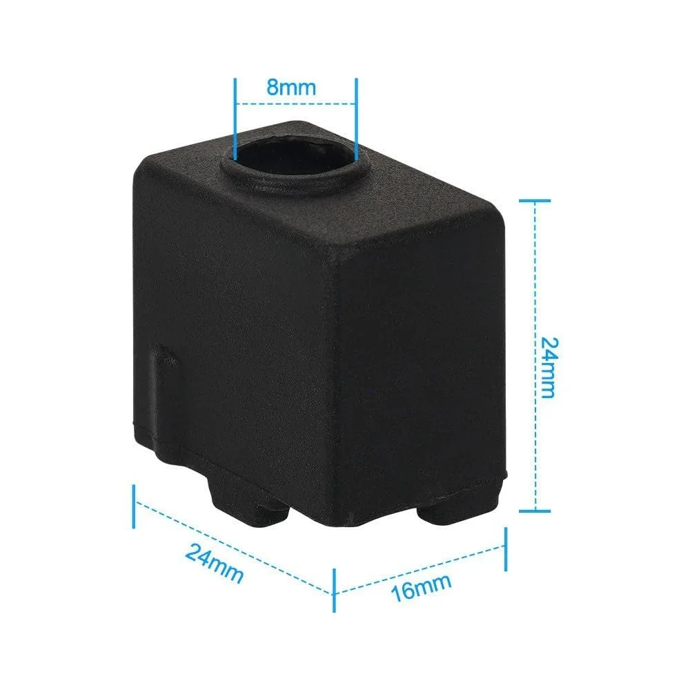 پک 8 عددی روکش سیلیکونی جورابی برای اکسترودر Anycubic Kobra 2، روکش سیلیکونی مقاوم در برابر دمای بالا محافظت از بلوک گرم کننده هات اند لوازم جانبی پرینتر سه بعدی