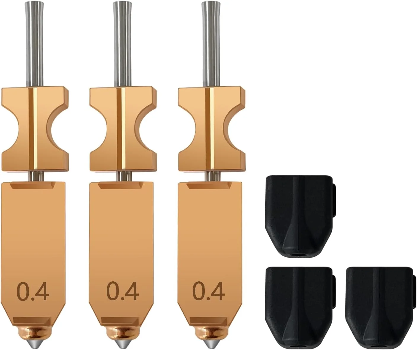 نازل هات‌اند ارتقا یافته 0.4 میلی‌متری 3 عددی برای کیت هات‌اند اکسترودر مونتاژ شده AD5X، تمام فلزی، جداشدنی سریع، نازل یکپارچه، جایگزینی هد چاپ با سرعت بالا برای لوازم جانبی Falshforge AD5X