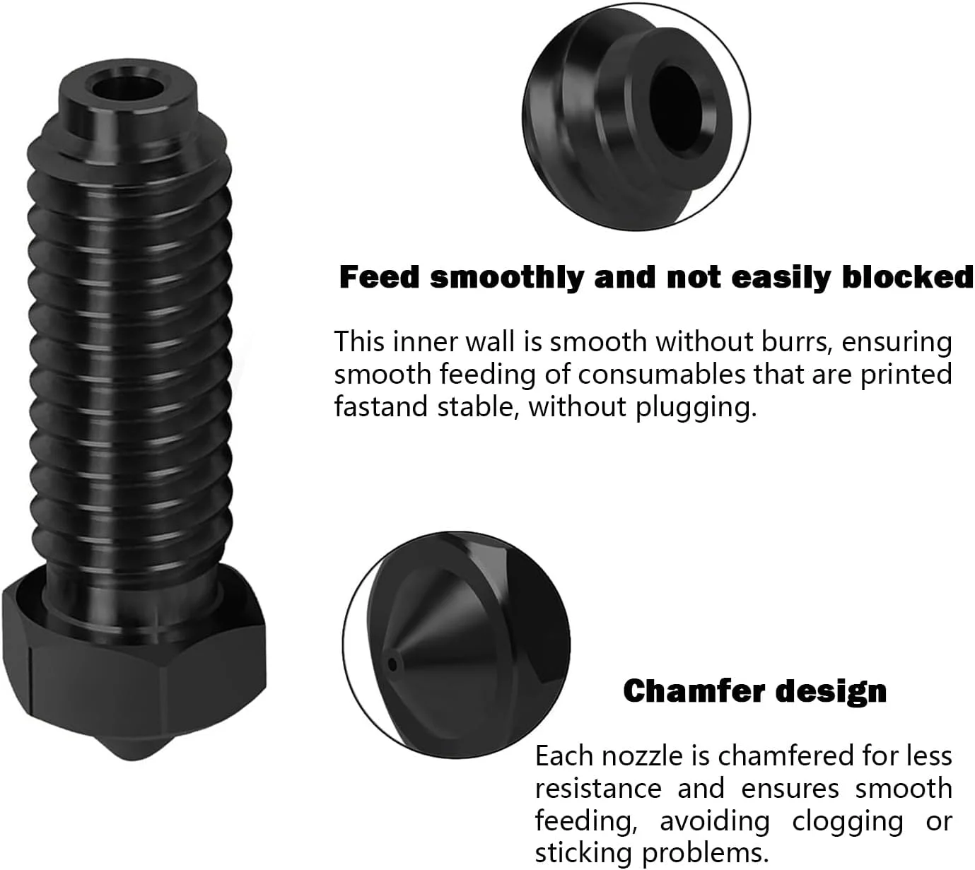 دو عدد هات‌اند 0.4MM+0.8MM سخت‌کاری شده برای Kobra S1 Combo، هات‌اند اکسترودر Kobra S1 به همراه نازل سخت‌کاری شده و مجموعه لوله گلو، جایگزینی هد چاپ برای پرینتر سه بعدی Anycubic