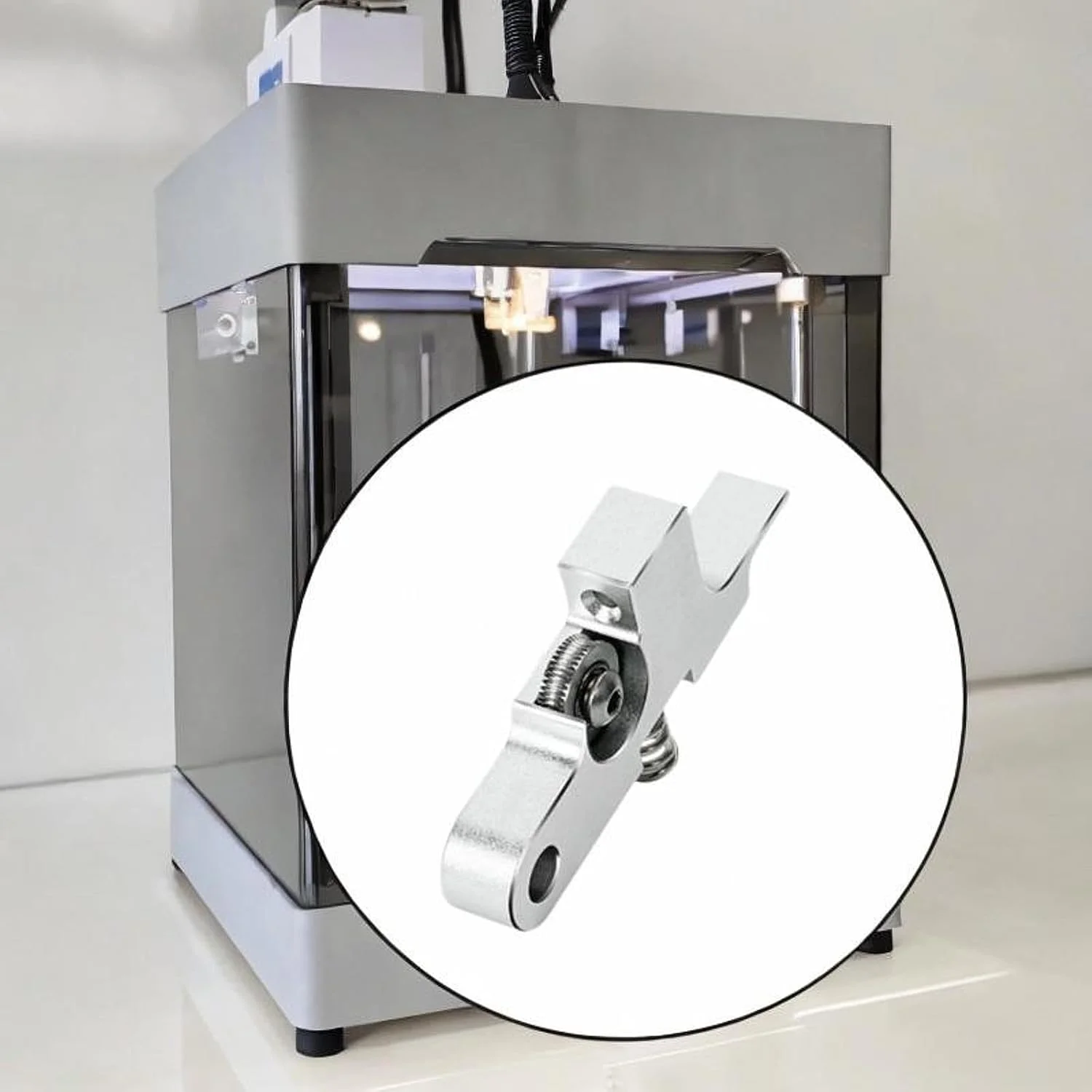 بازوی چرخان دنده چرخ آلیاژ آلومینیوم فلزی بازوی هرزگرد اکسترودر پایدار کیت اکسترودر چاپگر سه بعدی جایگزینی مستقیم - نقره ای