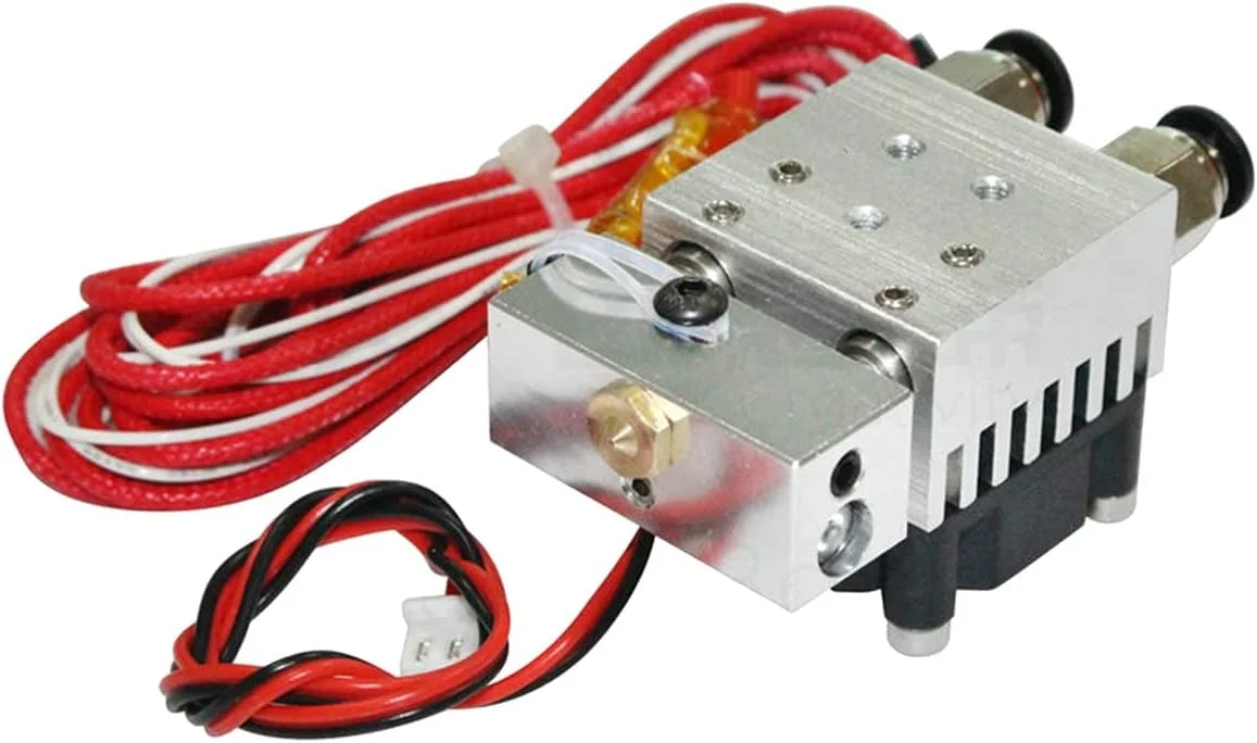 پرینتر سه بعدی 2 در 1 خروجی J-Head تک سر دو رنگ اکسترودر از راه دور هات اند ترکیب اکستروژن تمام فلزی هیت سینک فن (12 ولت)