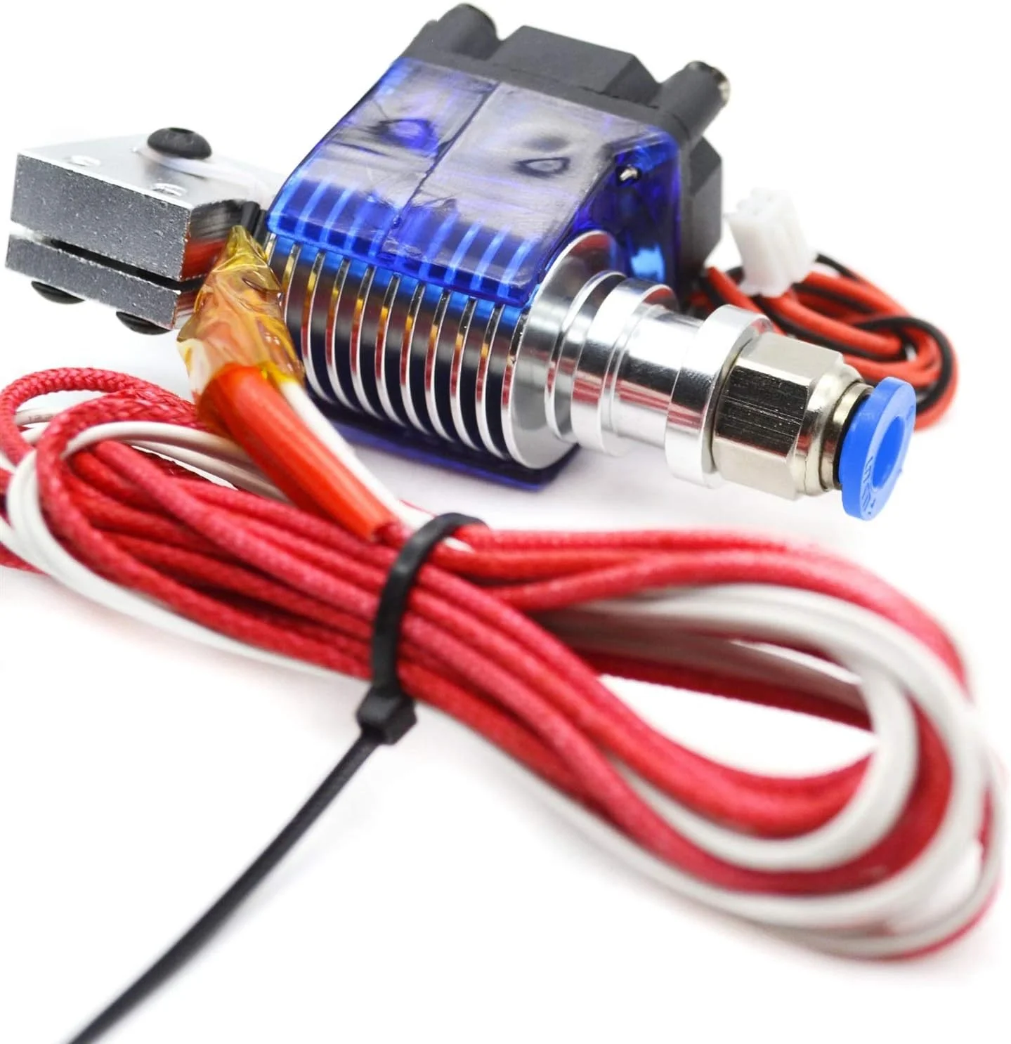 اکسترودر هات اند تمام فلزی J-Head با فن خنک کننده، مناسب برای نازل 1.75 میلی متری با قطر 0.6 و 0.8 میلی متر (0.6mm 24V)