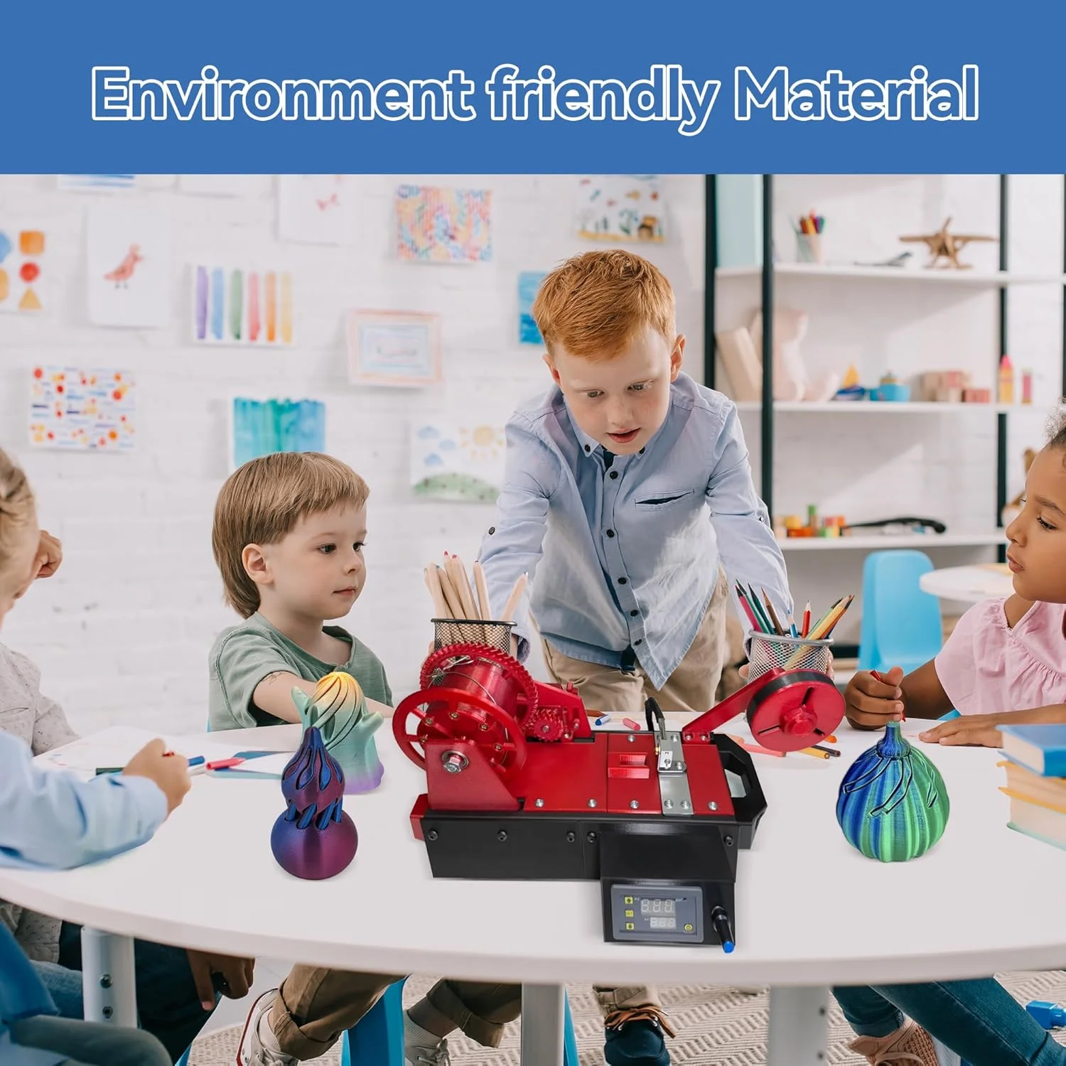 دستگاه تولید فیلامنت بازیافتی PET سه بعدی، اکسترودرهای پرینتر سه بعدی با نمایشگر دیجیتال، تنظیم دما و سرعت، دستگاه تولید فیلامنت رومیزی برای خانواده ها و استودیوهای کوچک