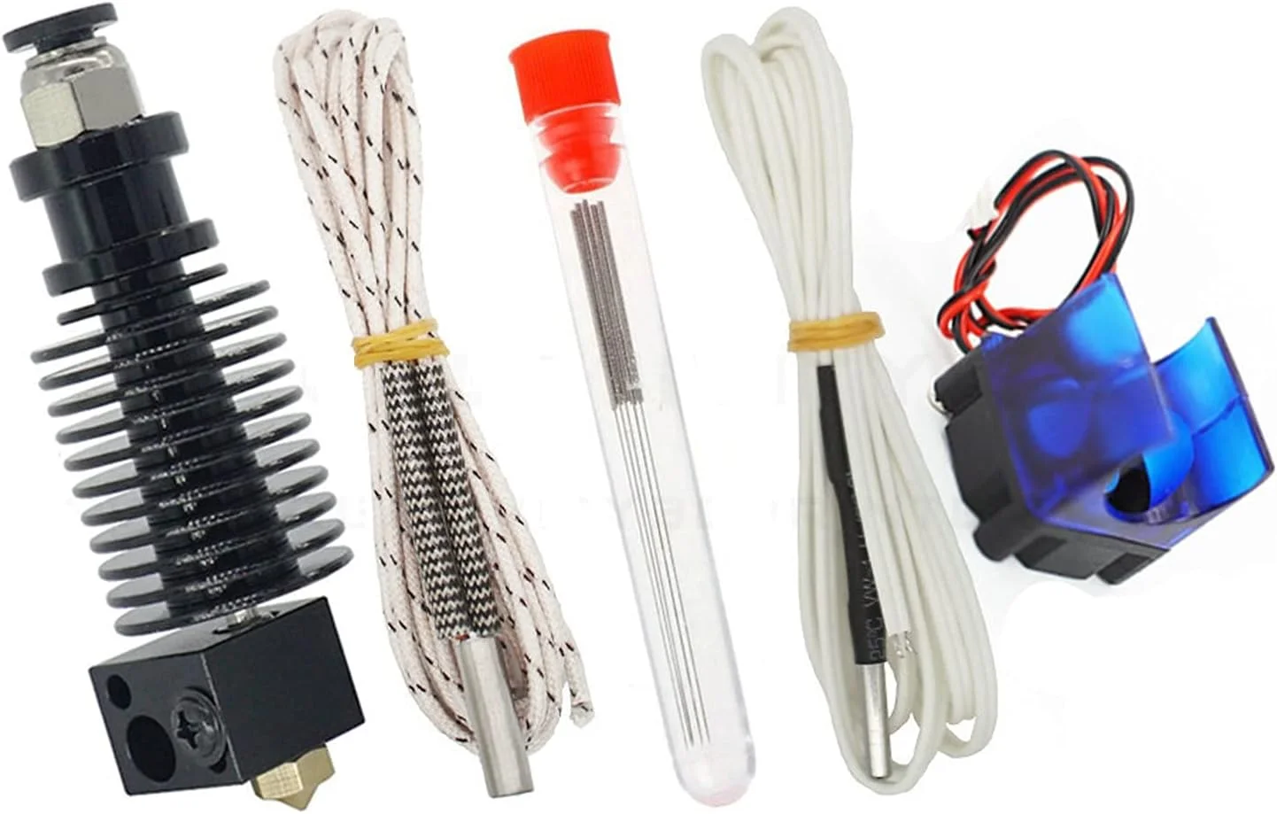 کیت هات‌اند پرینتر سه بعدی مناسب برای E3D V6 نسخه دمای بالا 320 درجه اکسترودر از راه دور J-Head 0.4/1.75mm 12V 24V قطعات هات‌اند (نقره ای، 12 ولت)