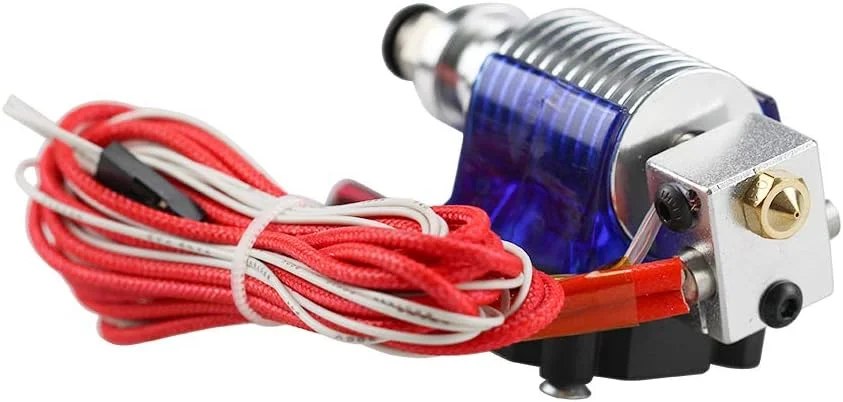 نازل اکسترودر سه بعدی J-Head Hotend به همراه فن خنک کننده تکی، مناسب برای فیلامنت 1.75mm/3.0mm V6، نازل 0.4mm (1.75mm-24V)