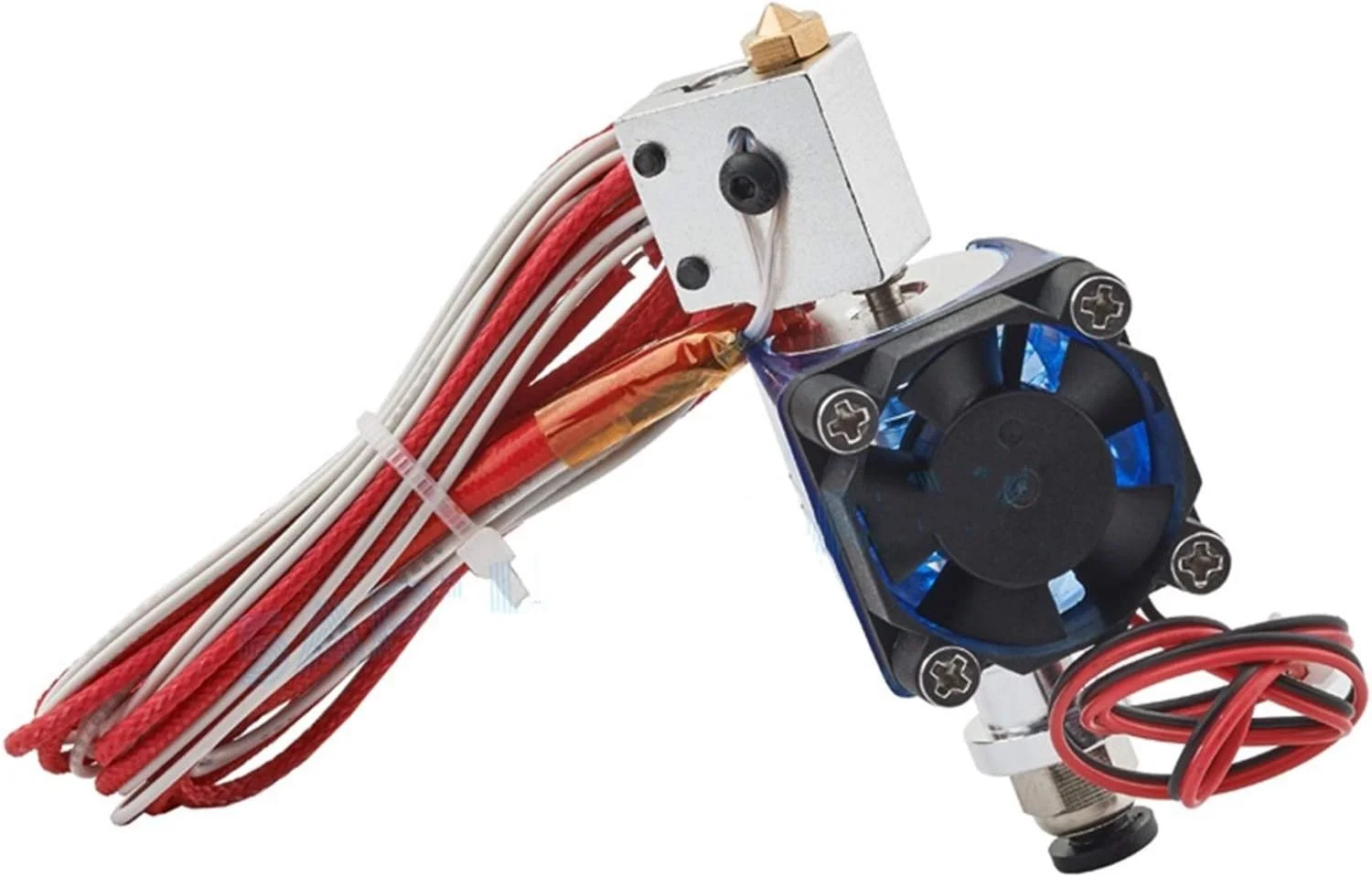 کیت اکسترودر هد چاپگر سه بعدی J-Head Hotend با فن خنک کننده، نازل، هیت سینک و بلوک آلومینیومی مناسب برای فیلامنت 3.0 میلی متری (1.0 میلی متر)