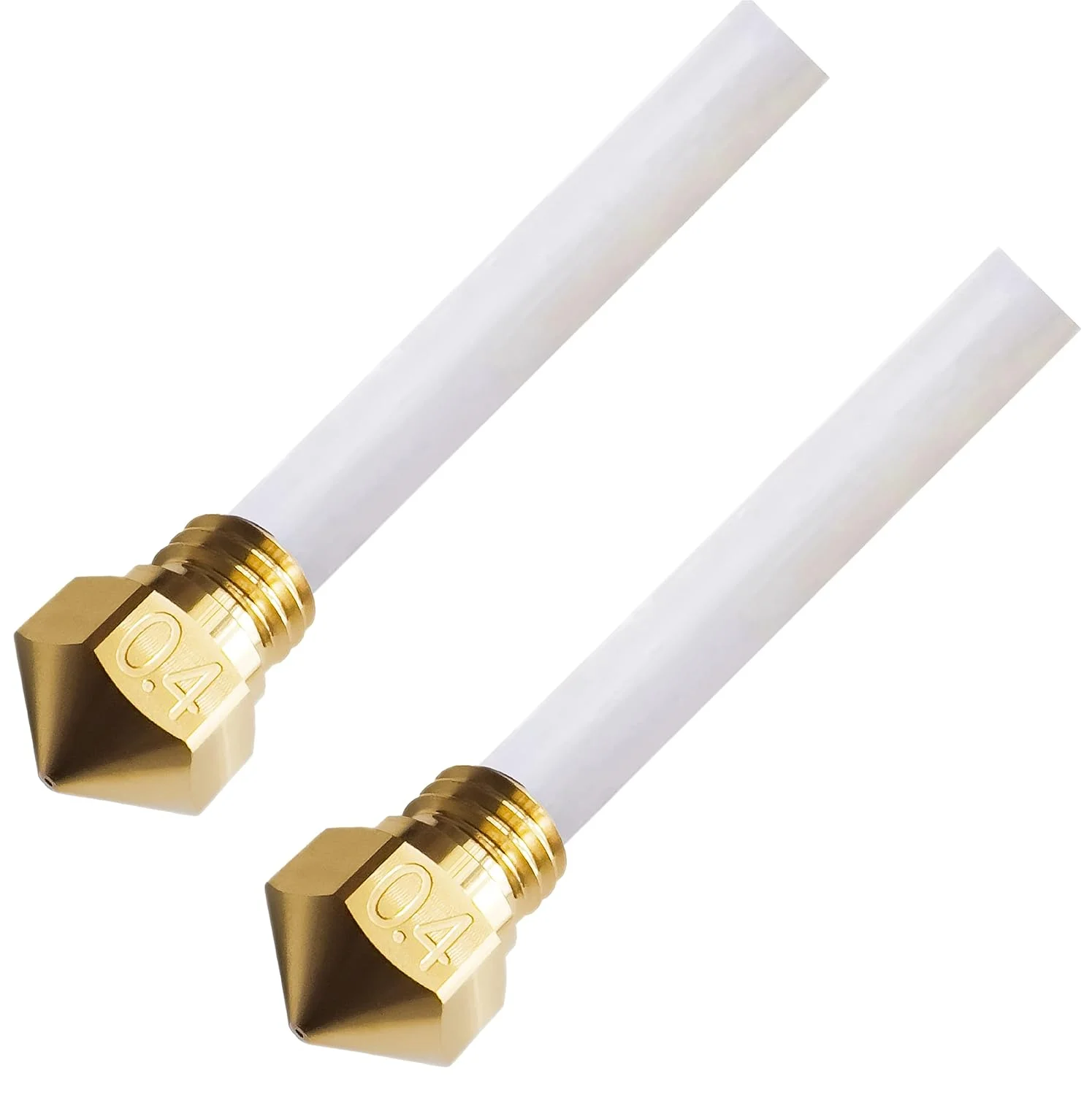 نازل برنجی با کیفیت بالا QIDI (0.4 میلی متر) PTFE برای تمام پرینترهای سه بعدی QIDI در همه اندازه ها (2 عدد) (42.3 میلی متر (X-Pro))