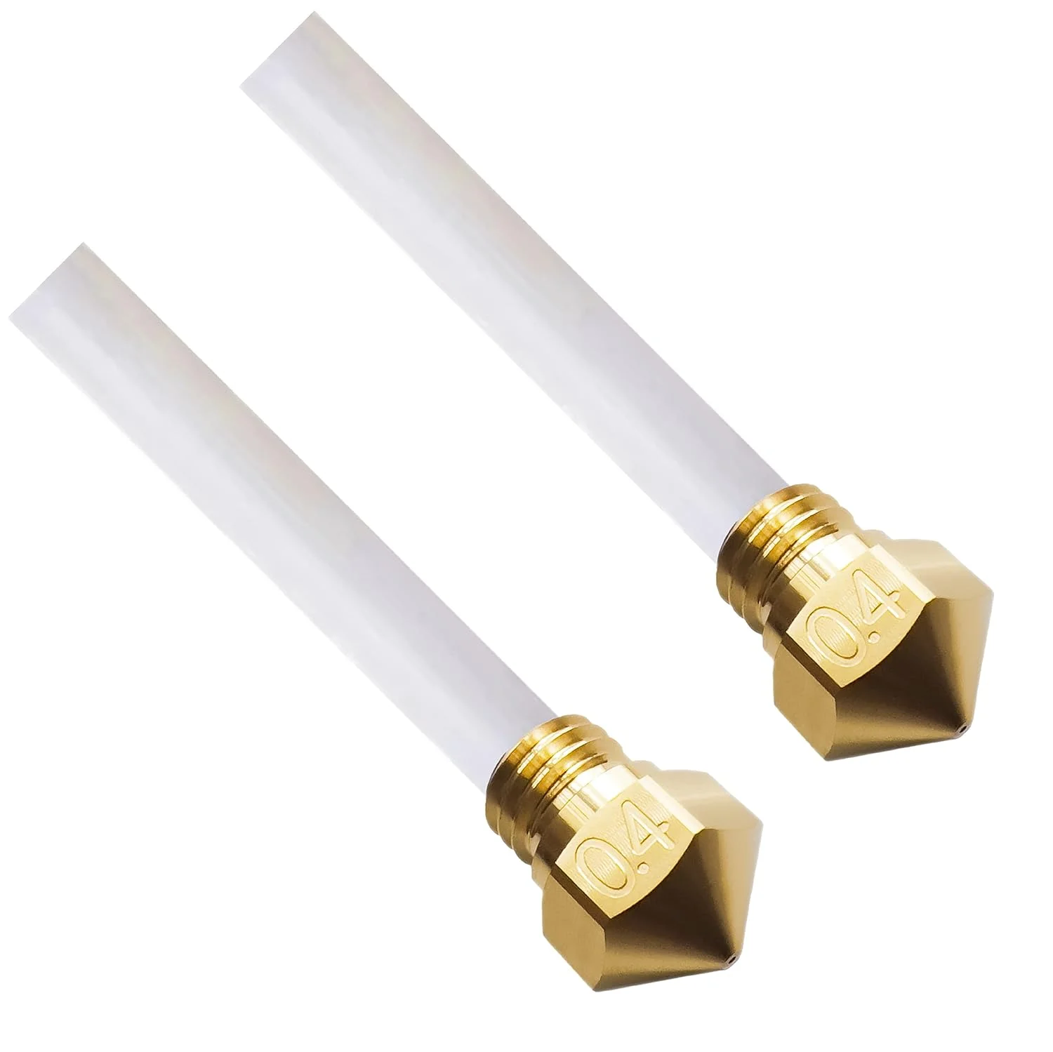 نازل برنجی با کیفیت بالا QIDI (0.4 میلی متر) PTFE برای تمام پرینترهای سه بعدی QIDI در همه اندازه ها (2 عدد) (42.3 میلی متر (X-Pro))