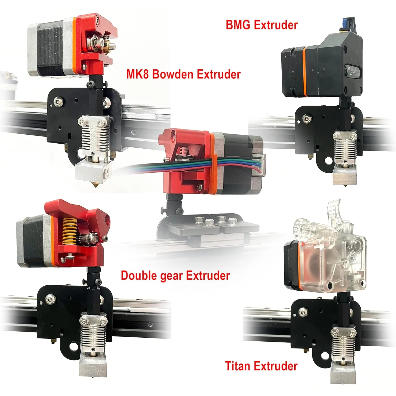 ارتقاء درایو مستقیم پرینتر سه بعدی، سازگار با مدل های Ender 3, Ender 3v2, Ender 3 Pro، پشتیبانی از اکسترودر دنده دوبل و اکسترودر Bowden