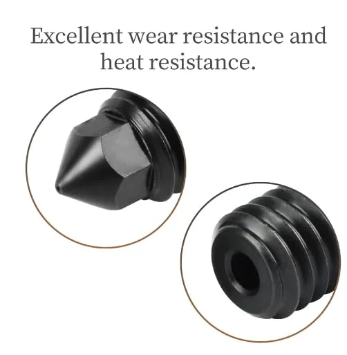 دو عدد نازل پرینتر سه بعدی ارتقا یافته، فولاد سخت کاری شده، جریان بالا، نازل تک سوراخ با دمای بالا برای هات اند ارتقا یافته Bambu Lab x1c p1p (0.6mm) دو عدد نازل پرینتر سه بعدی ارتقا یافته، فولاد سخت کاری شده، جریان بالا، نازل تک سوراخ با دمای بالا برای هات اند ارتقا یافته Bambu Lab x1c p1p (0.6mm)