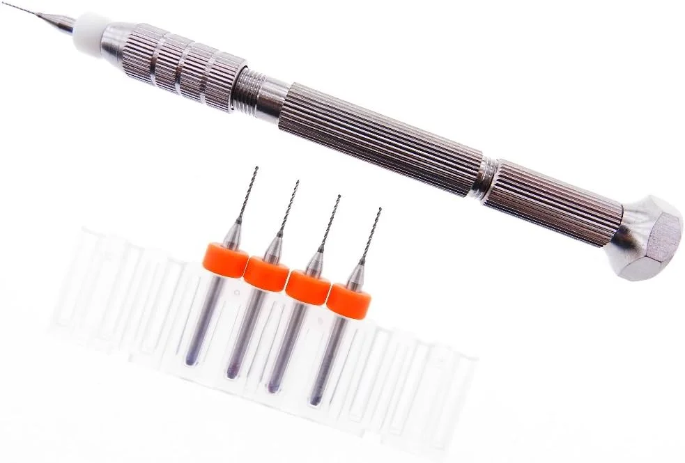 کیت تمیز کننده نازل اکسترودر پرینتر سه بعدی استاندارد + Jhead شامل ۴ عدد مته ۰.۶ میلی‌متری + ابزار نگه‌دارنده مته