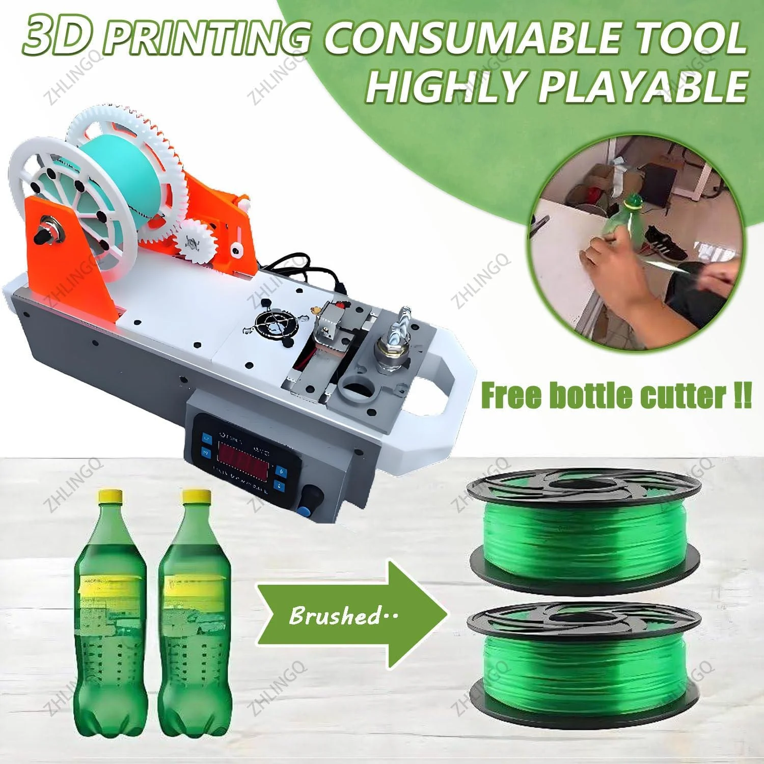 دستگاه ساخت فیلامنت پرینت سه بعدی، دستگاه اکسترودر فیلامنت پرینتر سه بعدی رومیزی، دما (تا 300℃) و سرعت (500g-1000g/h)، مناسب برای خانواده ها، سازندگان DIY، استودیوهای کوچک، بازیافت کننده بطری PET