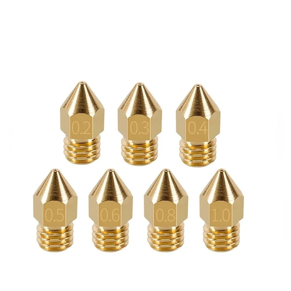 نازل های اکسترودر پرینتر سه بعدی MK8، مجموعه نازل 0.2mm 0.3mm 0.4mm 0.5mm 0.6mm 0.8mm 1.0mm هات اند (1 عدد 0.2mm)
